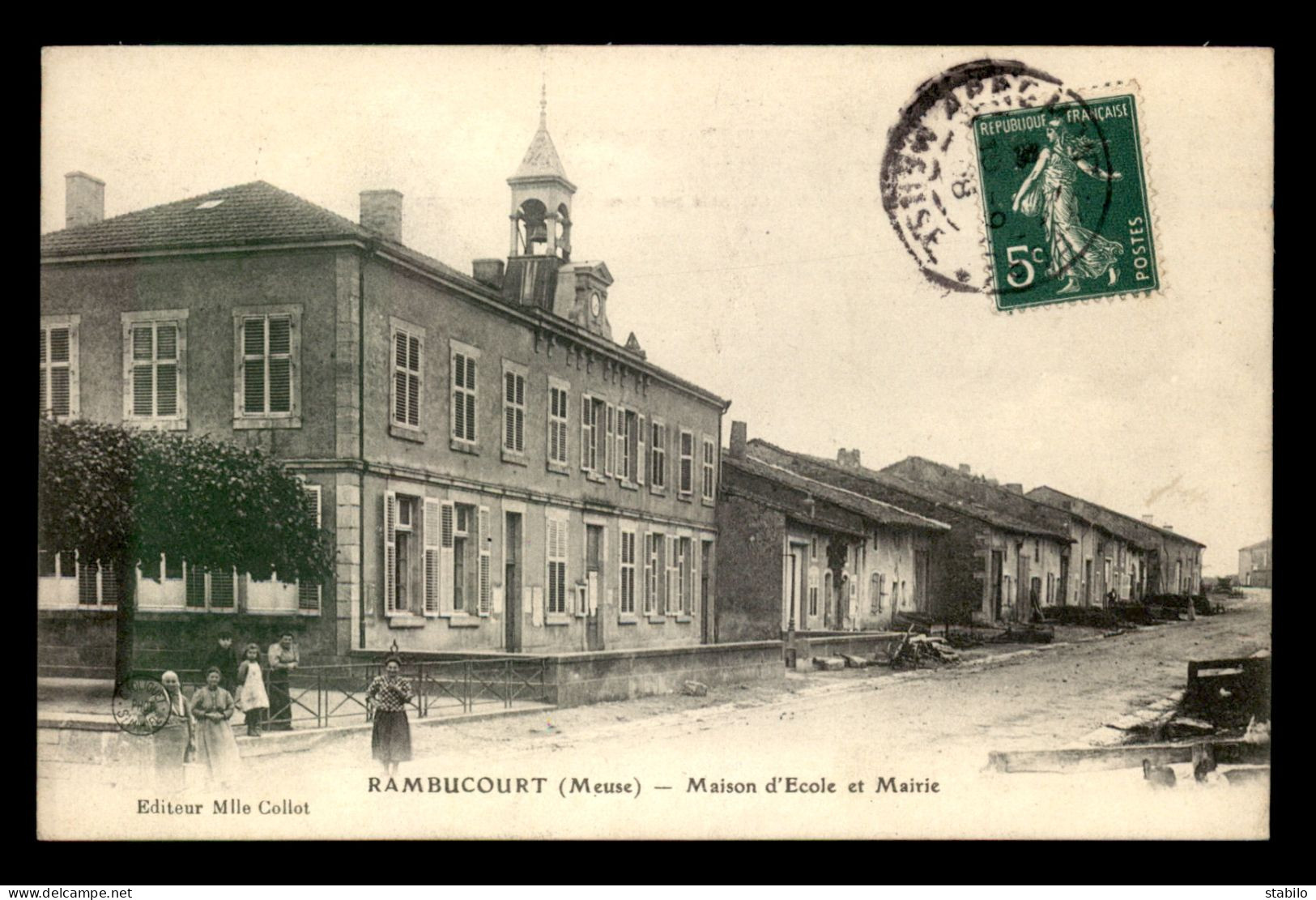 55 - RAMBUCOURT - MAISON D'ECOLE ET MAIRIE - EDITEUR MELLE COLLOT - Autres & Non Classés