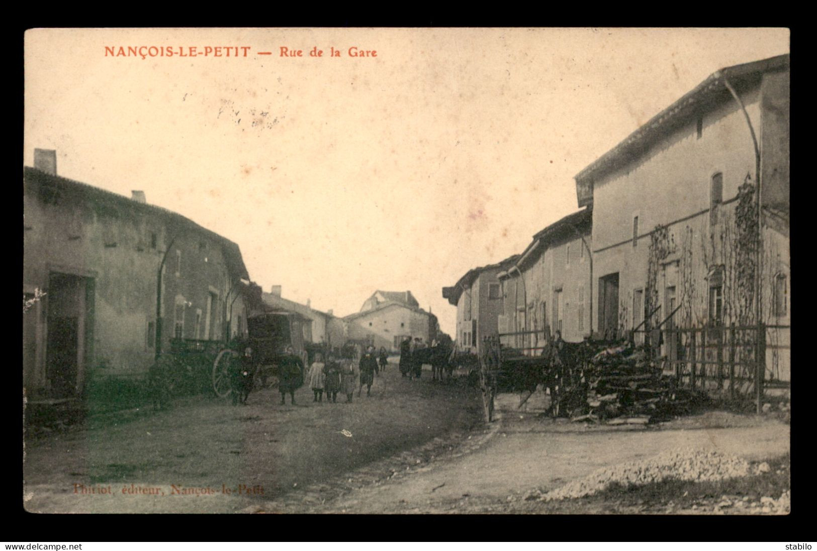 55 - NANCOIS-LE-PETIT - RUE DE LA GARE - EDITEUR THIRIOT - Other & Unclassified