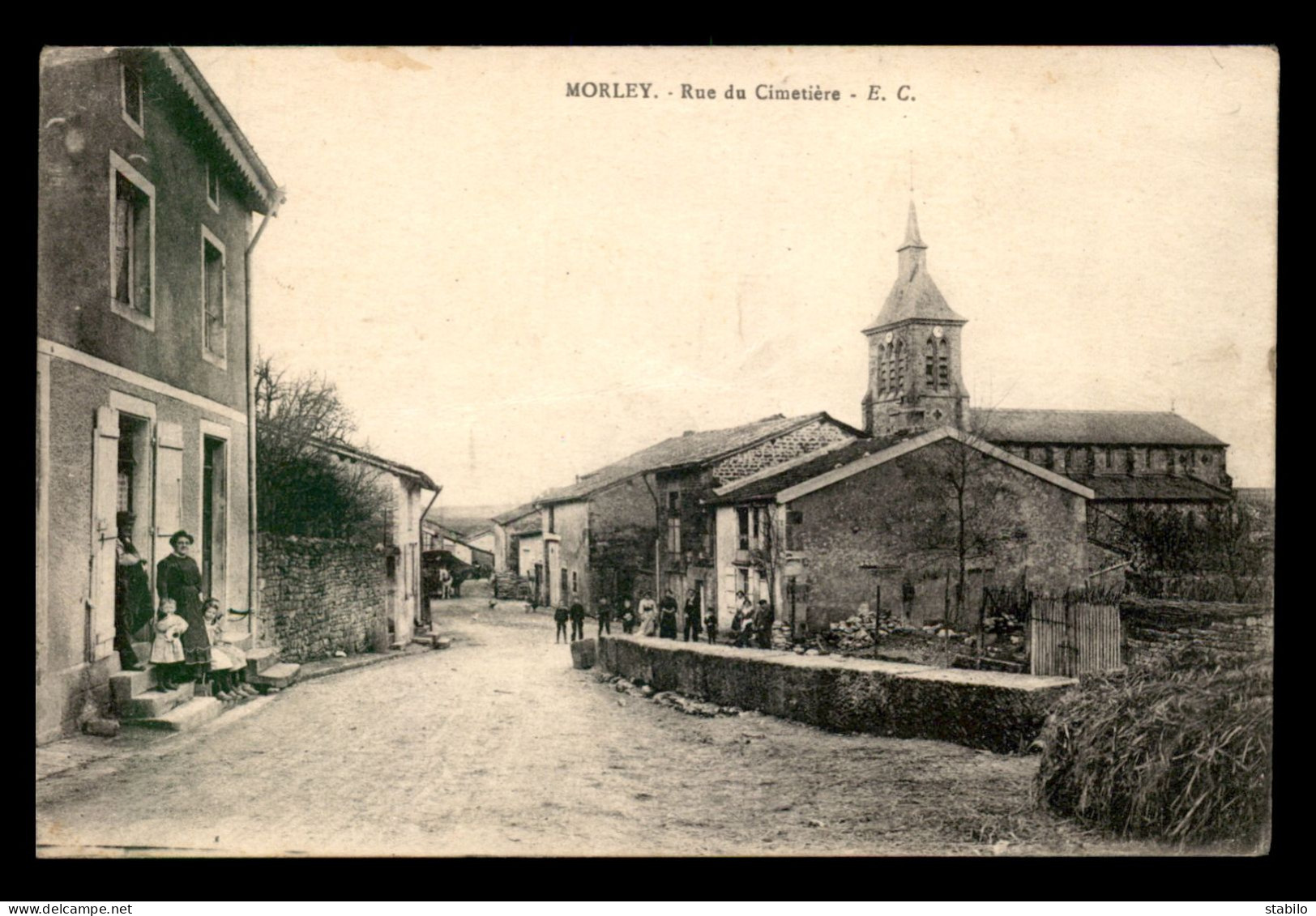 55 - MORLEY - RUE DU CIMETIERE  - LIRE LE TEXTE - EDITEUR E C - VOIR L'ETAT - Andere & Zonder Classificatie