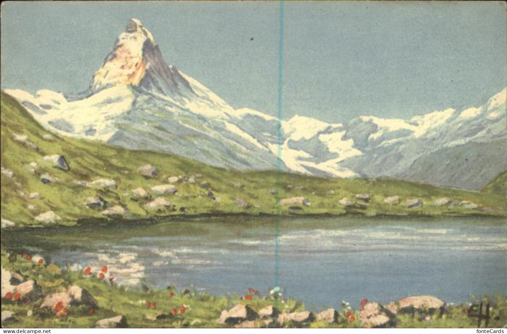 11384937 Zermatt VS Matterhorn Kuenstlerkarte Zermatt VS - Sonstige & Ohne Zuordnung