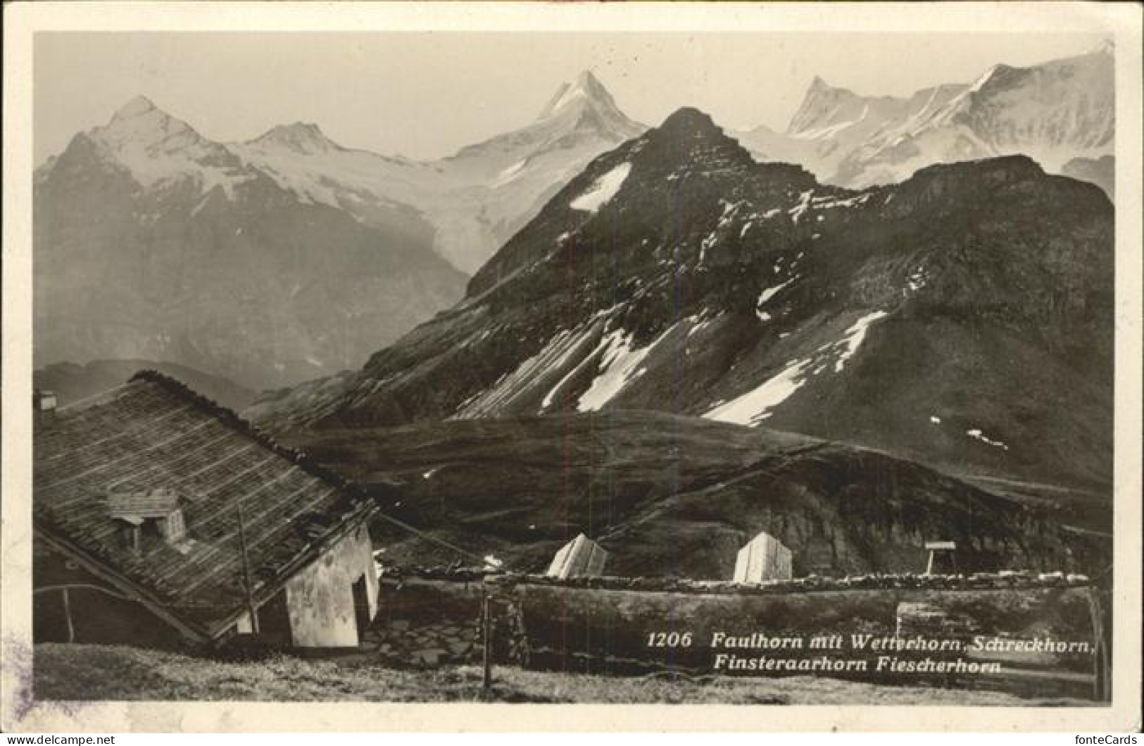 11384911 Faulhorn Mit Wetterhorn Schreckhorn Finsterahorn Fiescherhorn Faulhorn - Other & Unclassified