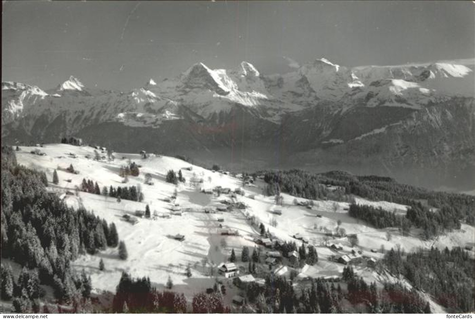 11384908 Beatenberg Waldegg Schreckhorn Finsterhorn Eiger Moench Jungfrau Beaten - Autres & Non Classés