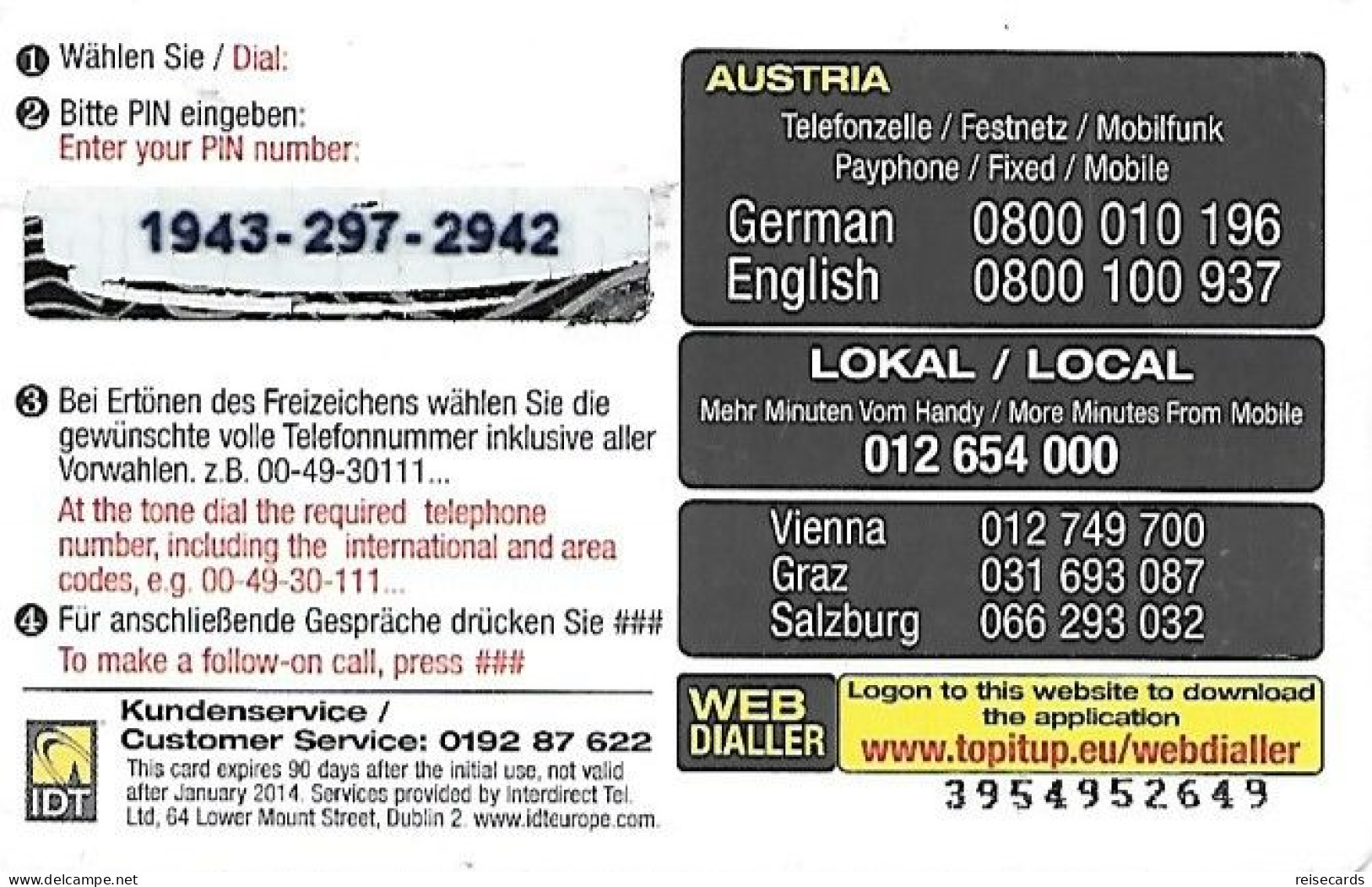 Austria: Prepaid IDT - Fighter - Oesterreich