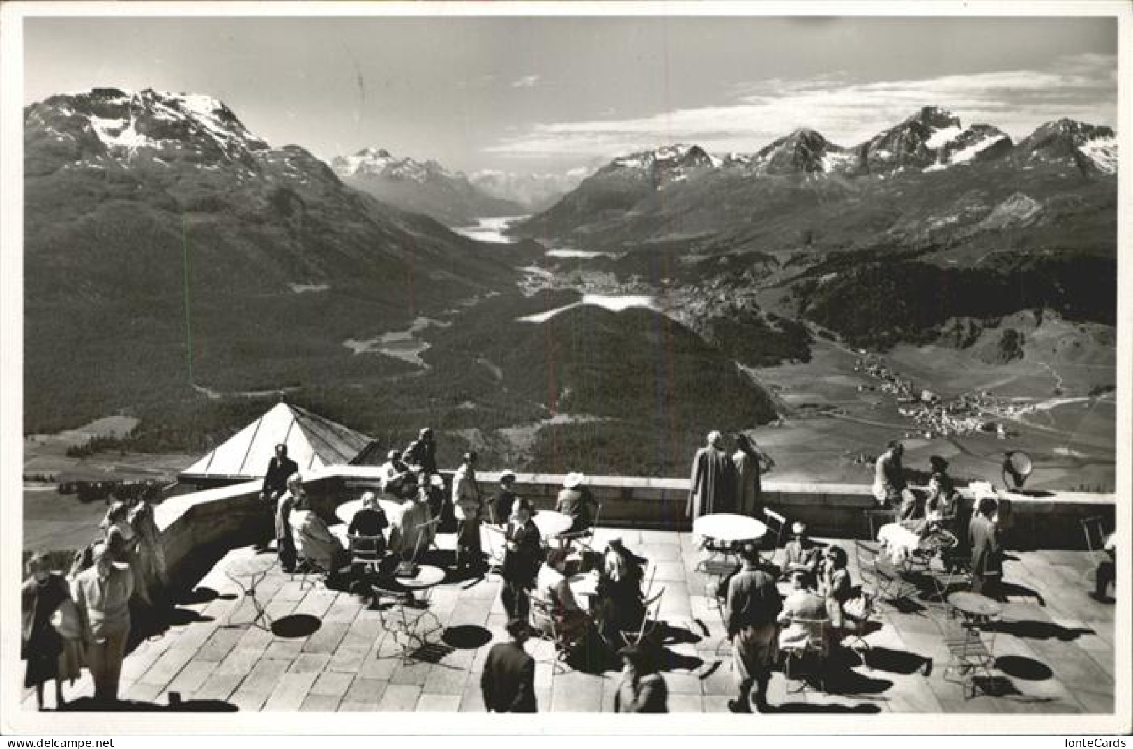 11384861 Muottas Muraigl Hotelterrasse Mit Blick Auf Oberengadiner Seen Muottas  - Sonstige & Ohne Zuordnung