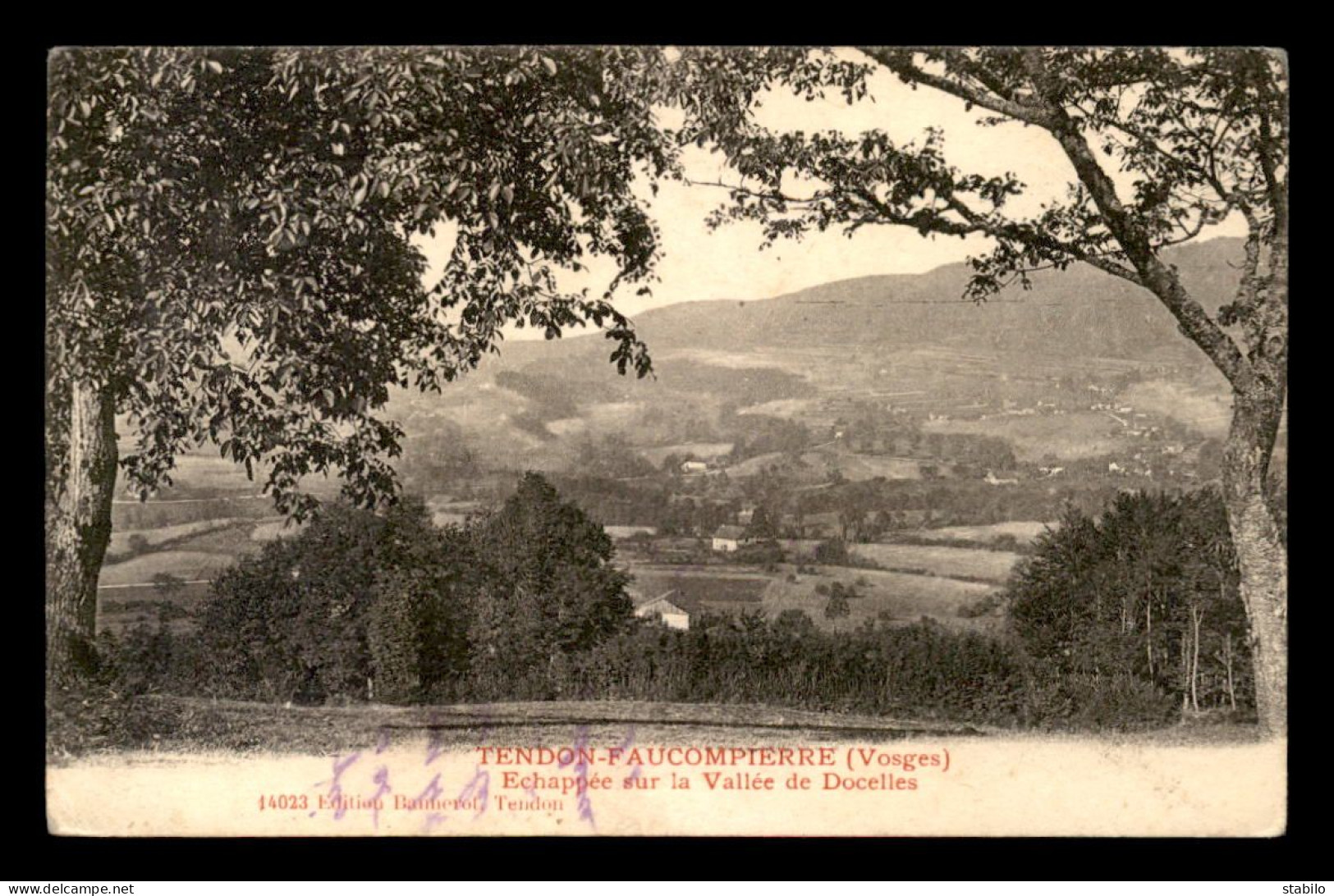 88 - TENDON-FAUCOMPIERRE - ECHAPPEE SUR LA VALLEE DE DOCELLES - Other & Unclassified