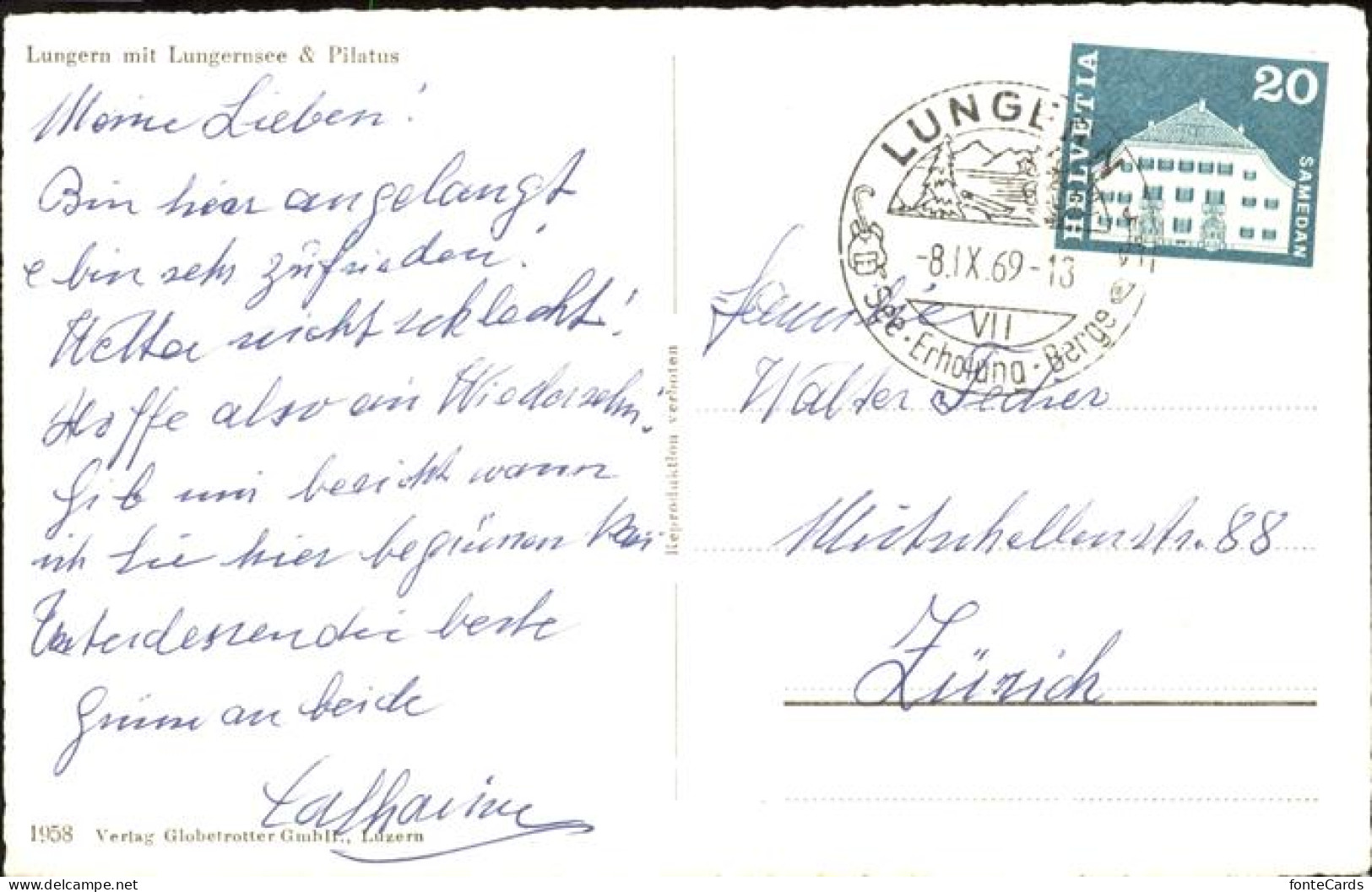 11384838 Lungern Mit Lungernsee Und Pilatus Lungern - Altri & Non Classificati