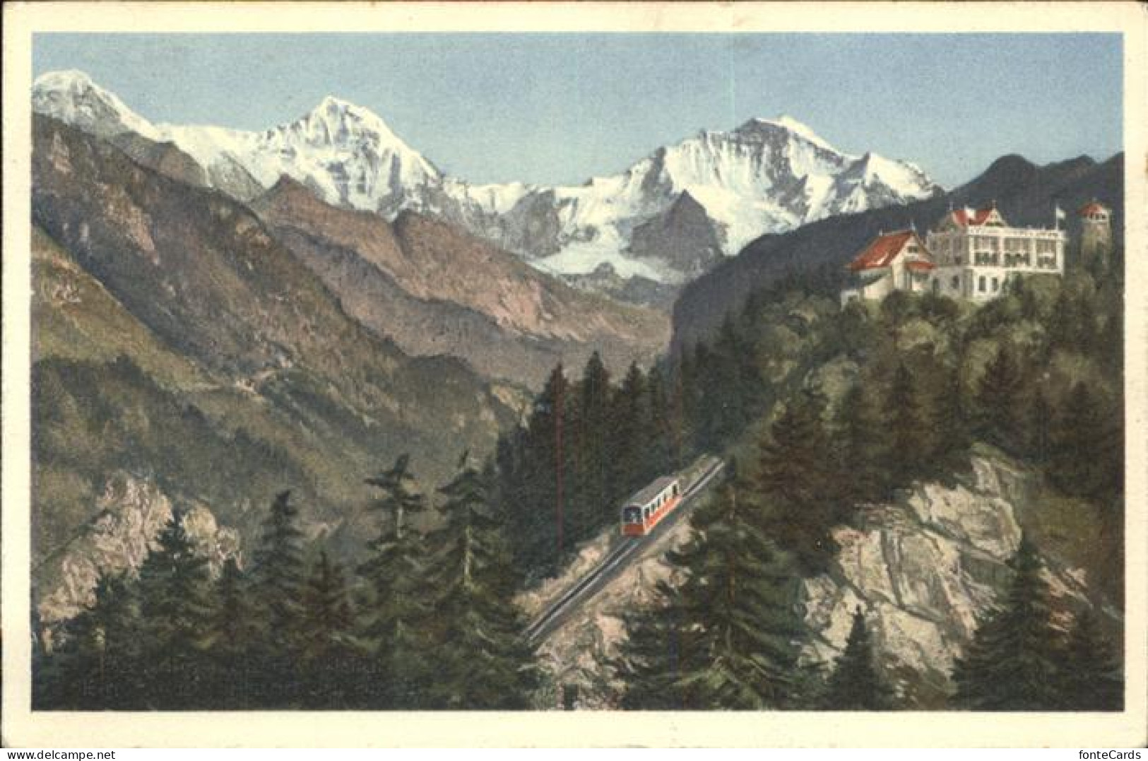 11384807 Interlaken BE Mit Alpen Panorama Bahn Hotel Interlaken - Other & Unclassified