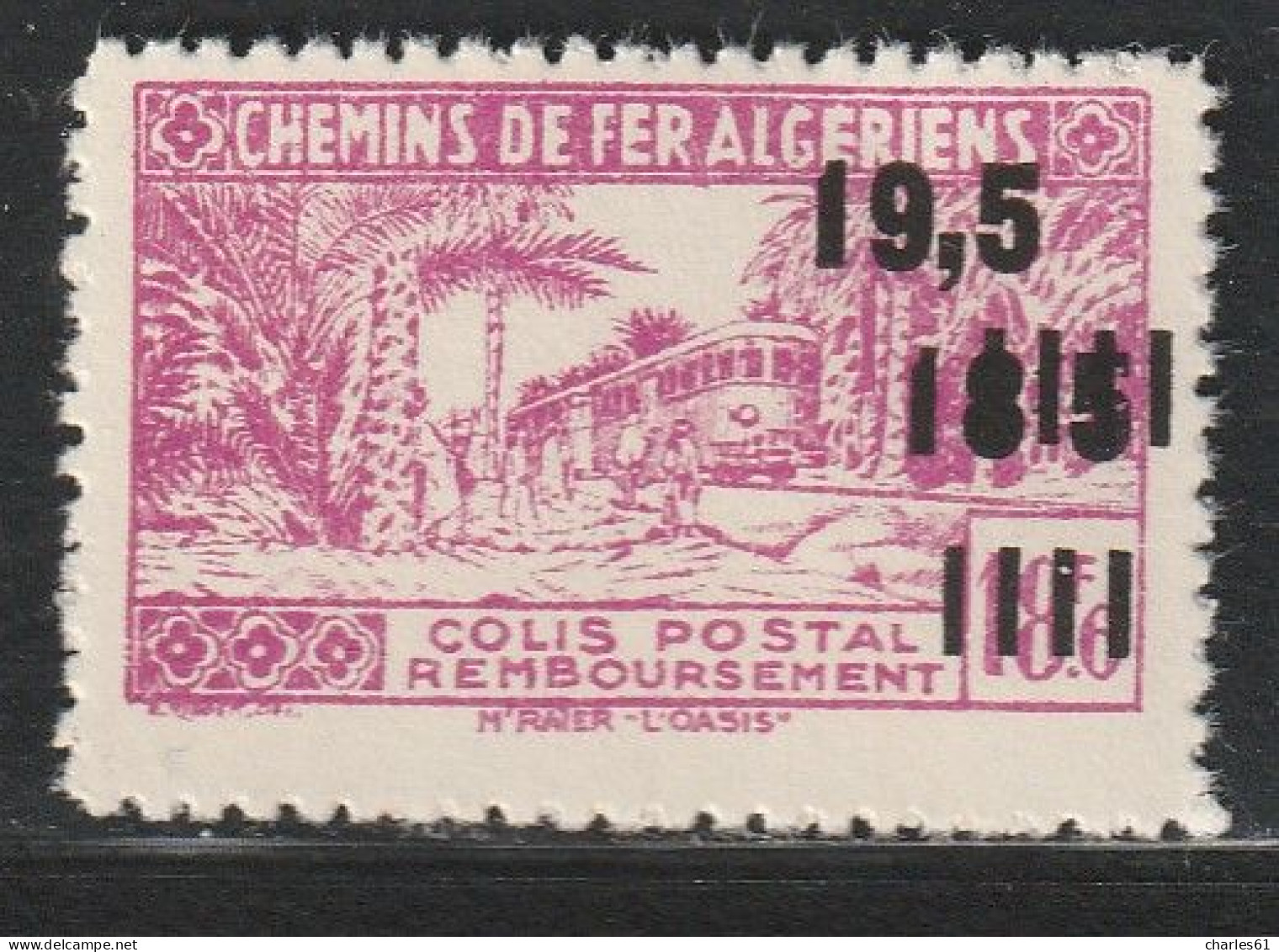 ALGERIE - COLIS POSTAUX - N°179a ** (1947) Sans Surcharge "Contrôle Des Recettes" - Colis Postaux