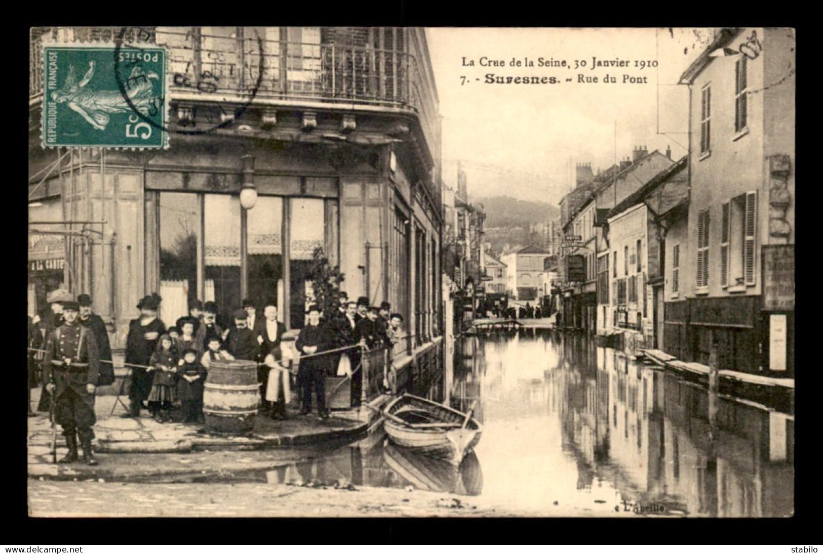 92 - SURESNES - INONDATIONS DE 1910 - RUE DU PONT - Suresnes