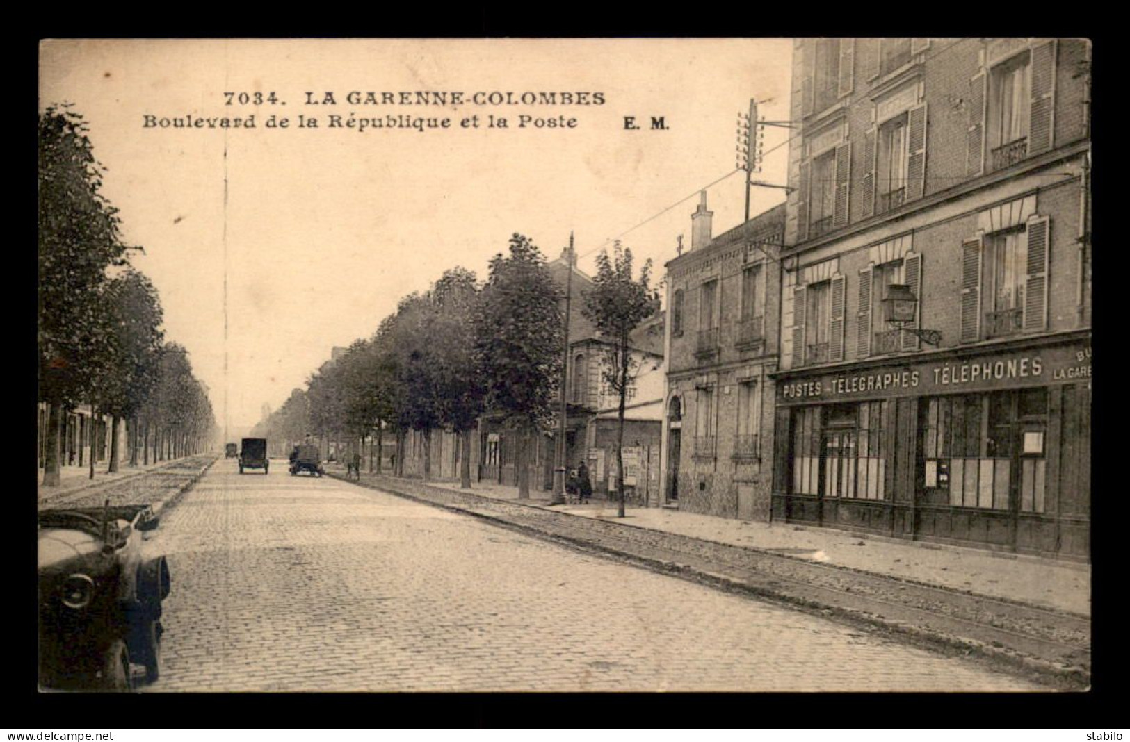 92 - LA GARENNE-COLOMBES - BOULEVARD DE LA REPUBLIQUE ET LA POSTE - La Garenne Colombes