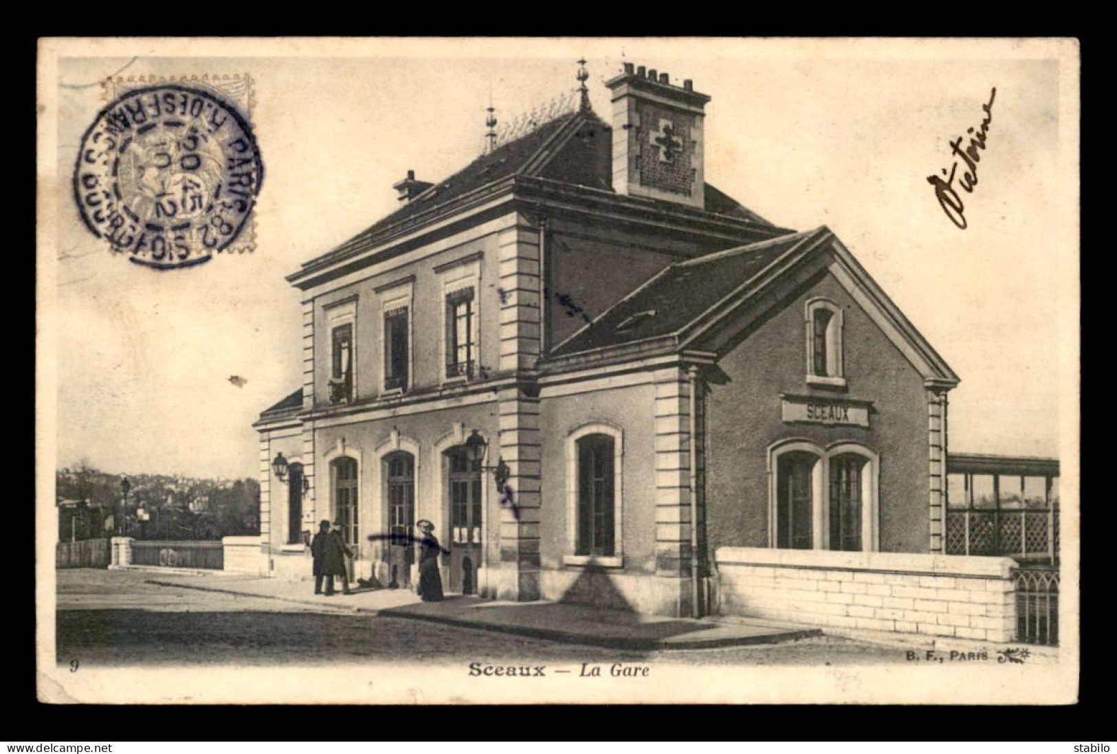 92 - SCEAUX - LA GARE DE CHEMIN DE FER - CARTE TAXEE - Sceaux