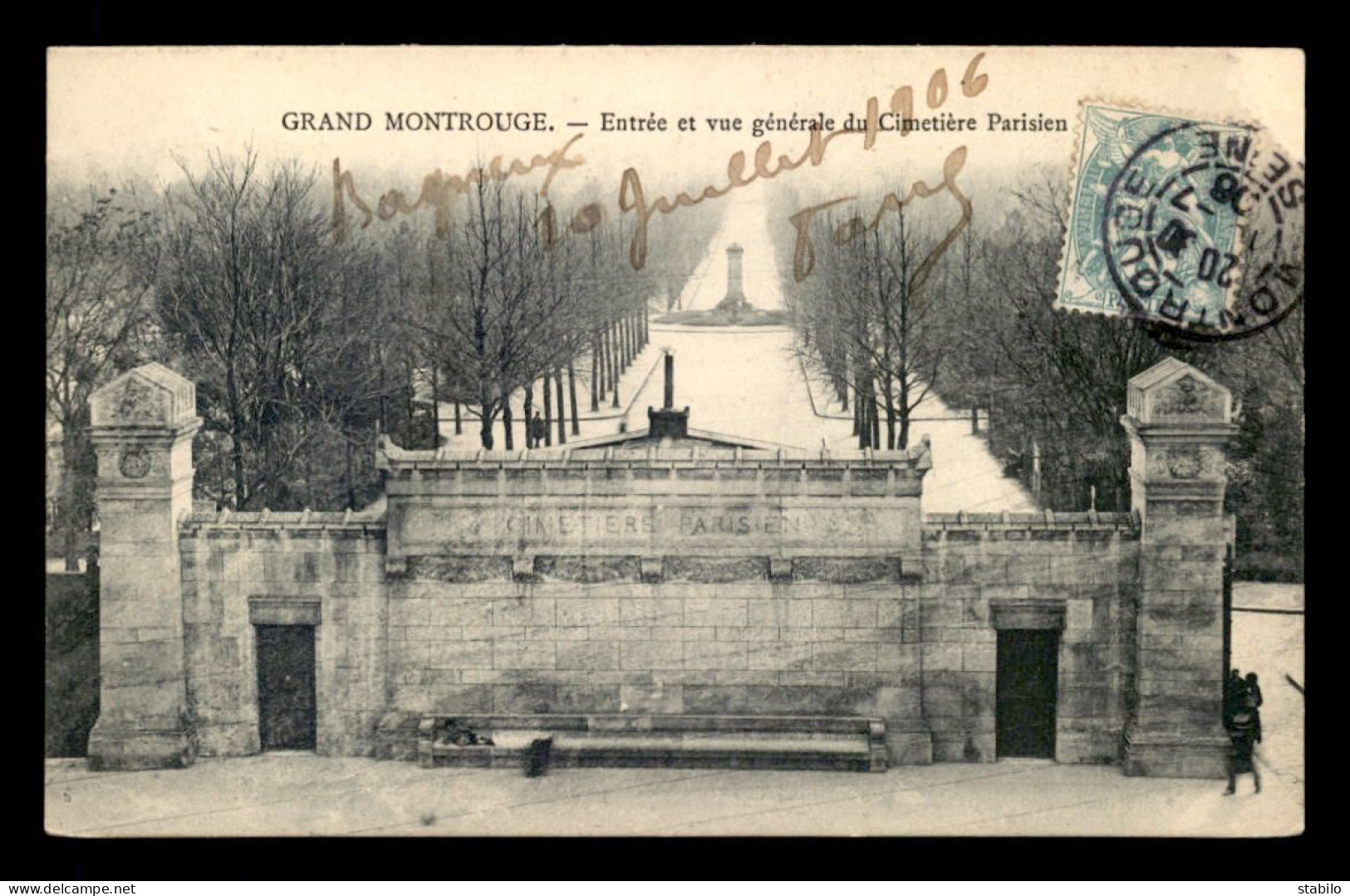 92 - GRAND-MONTROUGE - ENTREE ET VUE GENERALE DU CIMETIERE PARISIEN - Montrouge