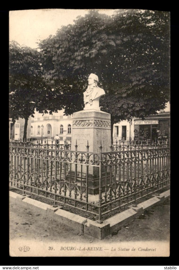 92 - BOURG-LA-REINE - LA STATUE DE CONCORDET - VOIR ETAT - Bourg La Reine