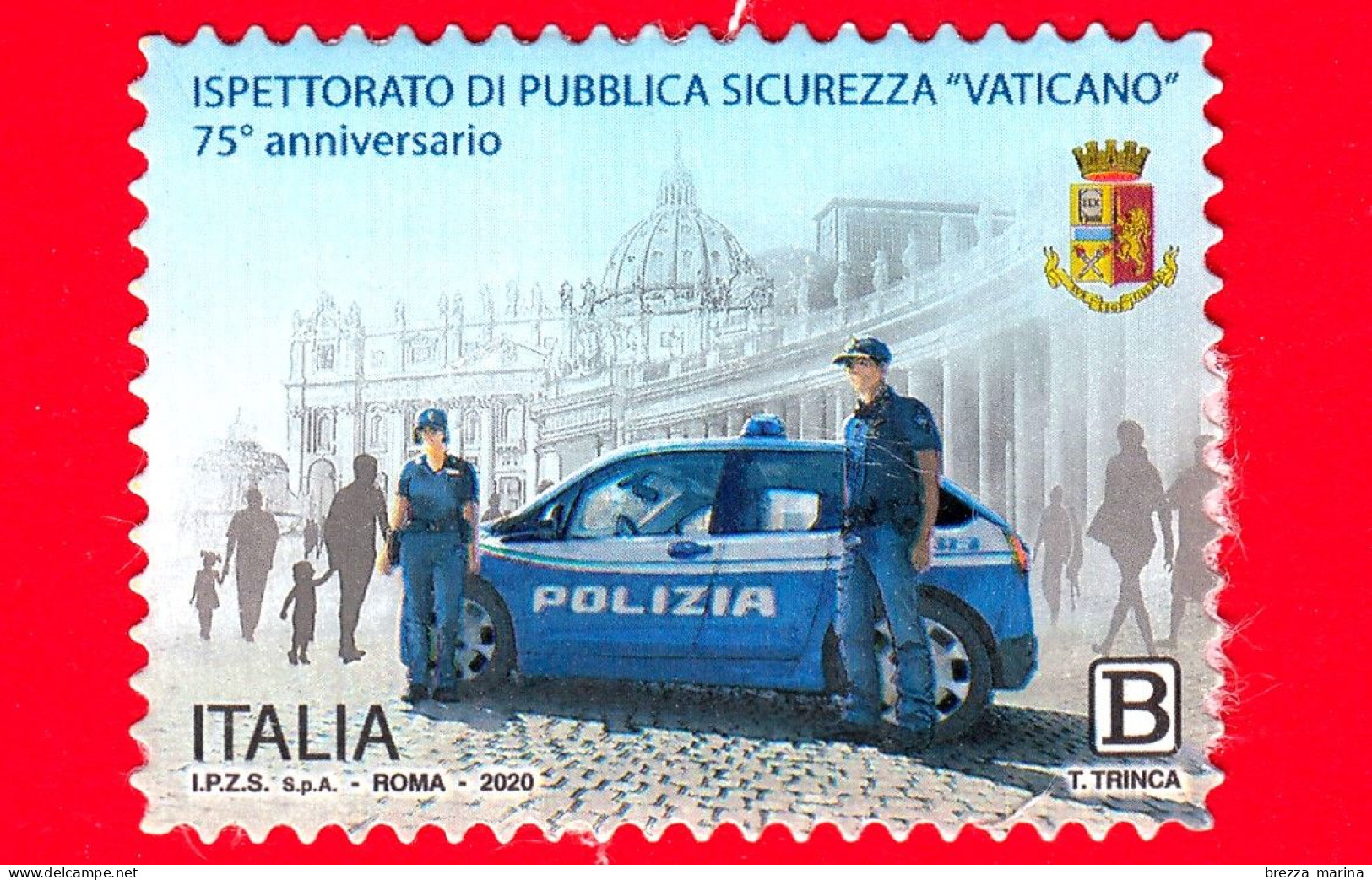 ITALIA - Usato - 2020 - 75 Anni Dell’Ispettorato Di Pubblica Sicurezza Vaticano – Polizia - B - 2011-20: Usati