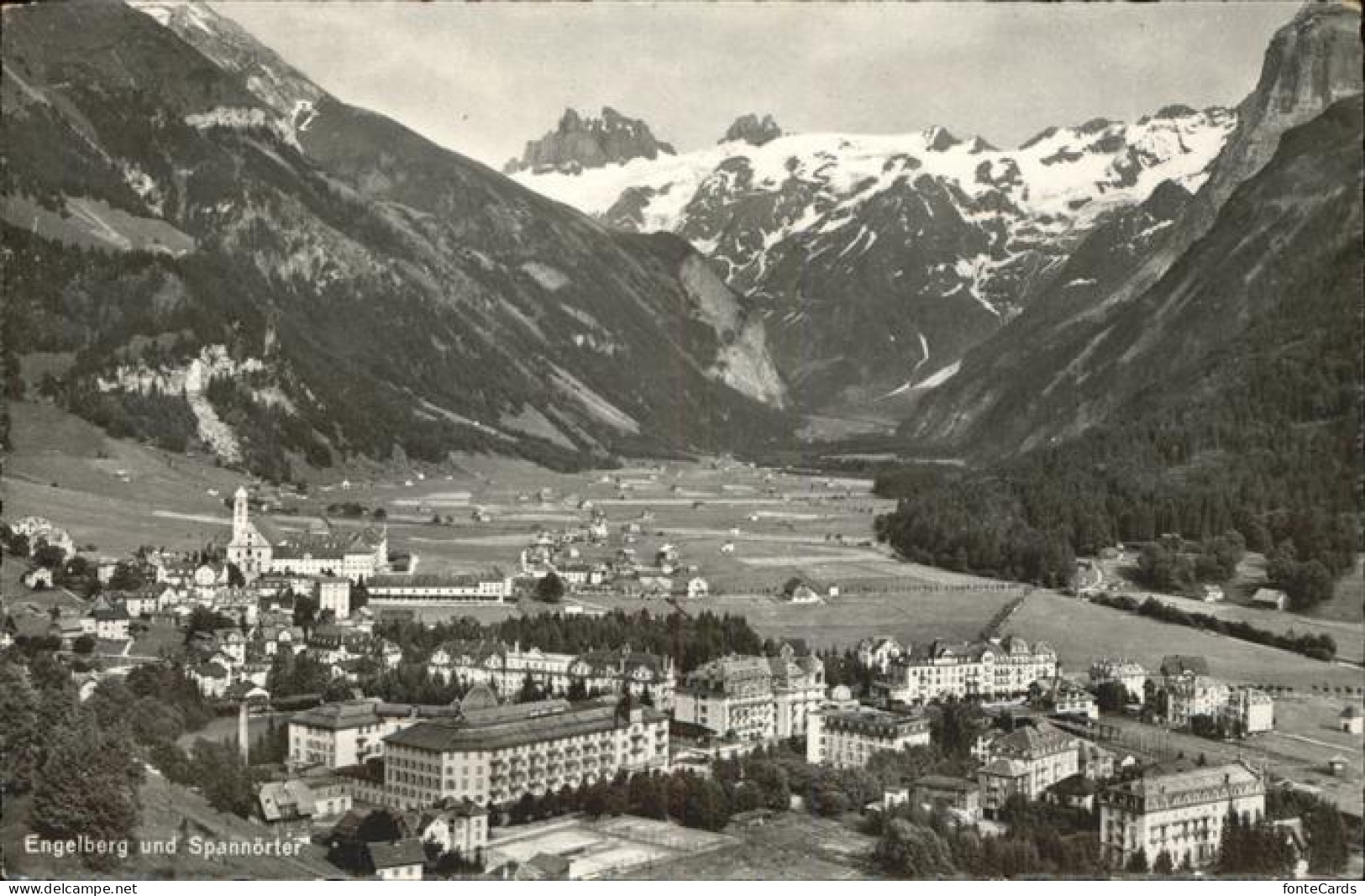 11384737 Engelberg OW Und Spannoerter Fliegeraufnahme Engelberg - Sonstige & Ohne Zuordnung