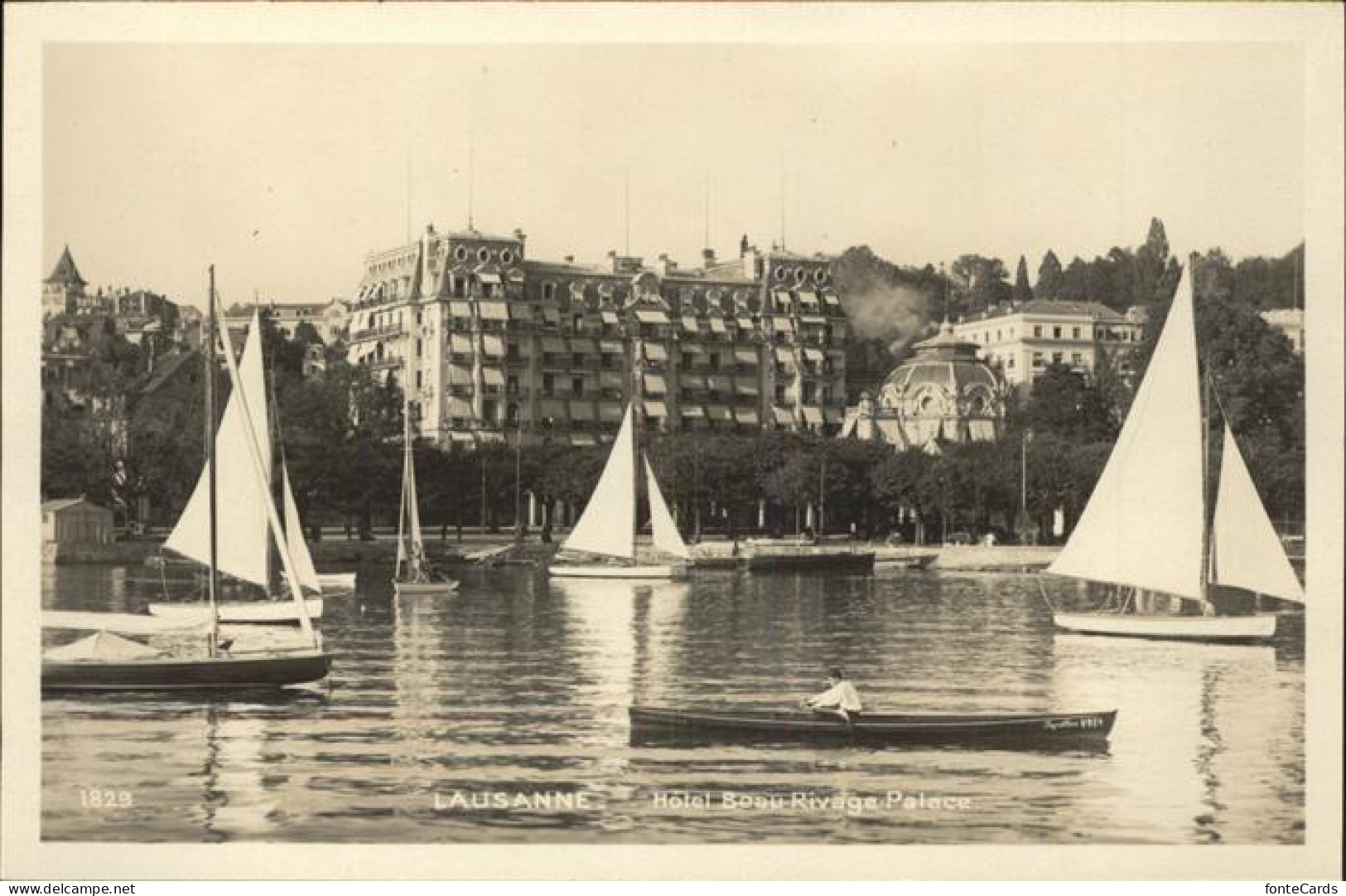 11384735 Lausanne VD Hotel Beau Rivage Palace Segelboote Lausanne - Andere & Zonder Classificatie