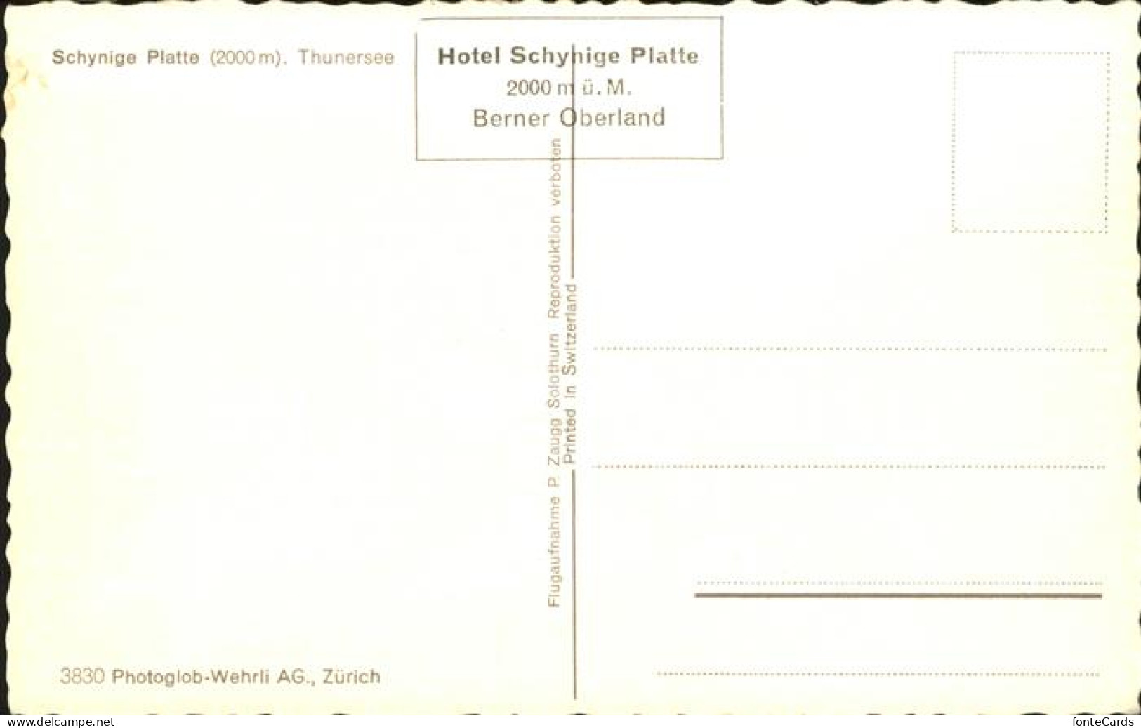 11384708 Schynige Platte Hotel Thunersee Schynige Platte - Sonstige & Ohne Zuordnung