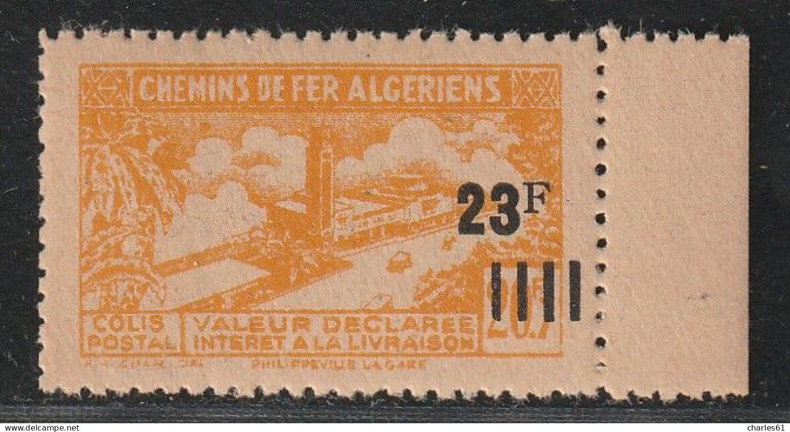 ALGERIE - COLIS POSTAUX - N°196b ** (1948-49) Sans Surcharge "Contrôle Des Recettes" - Postpaketten