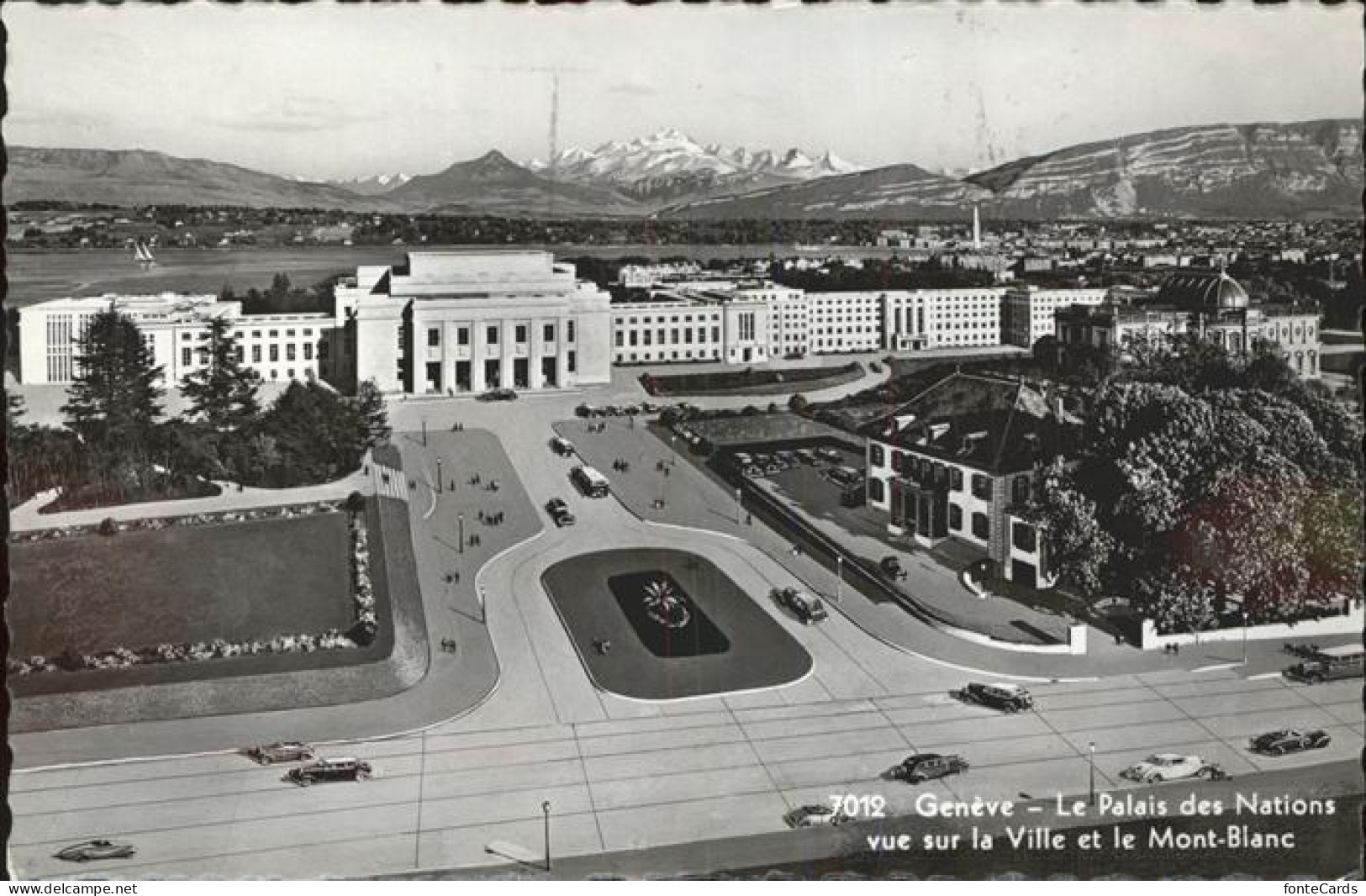 11384690 Geneve GE Le Palais Des Nations Et Le Mont Blanc Geneve - Andere & Zonder Classificatie