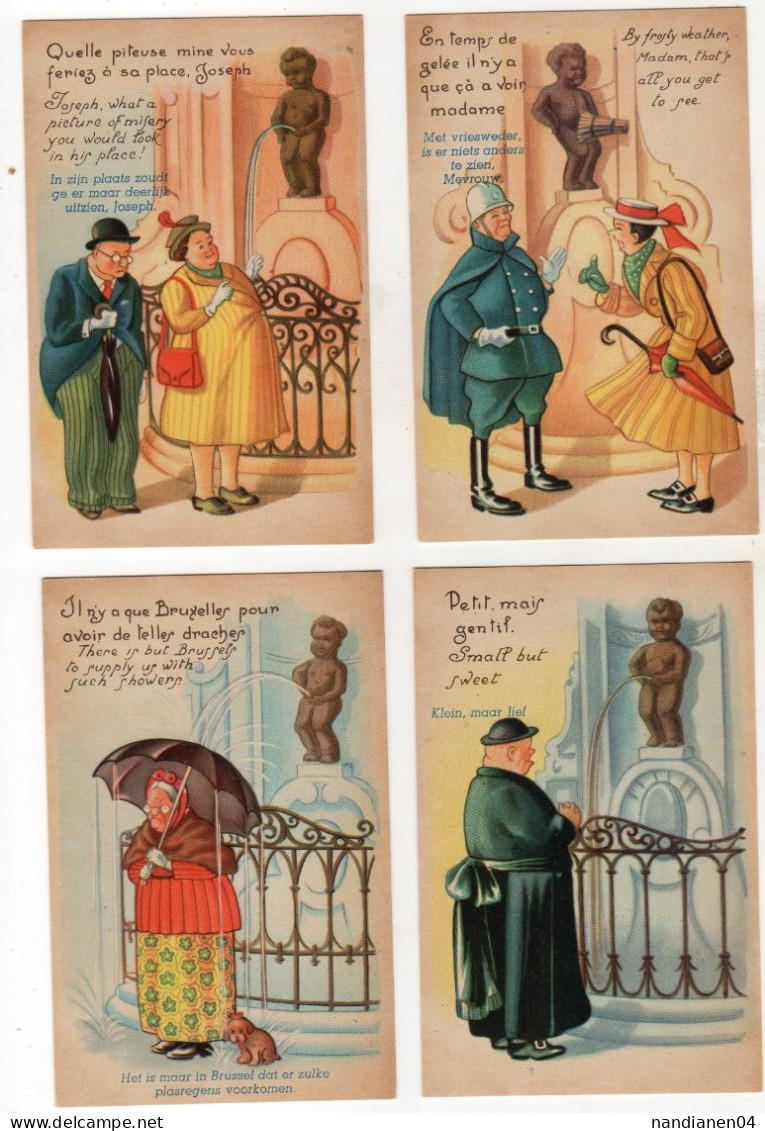 CPA - Illustrateur  - Bruxelles - Manneken Piss - 9 Cartes - Antes 1900
