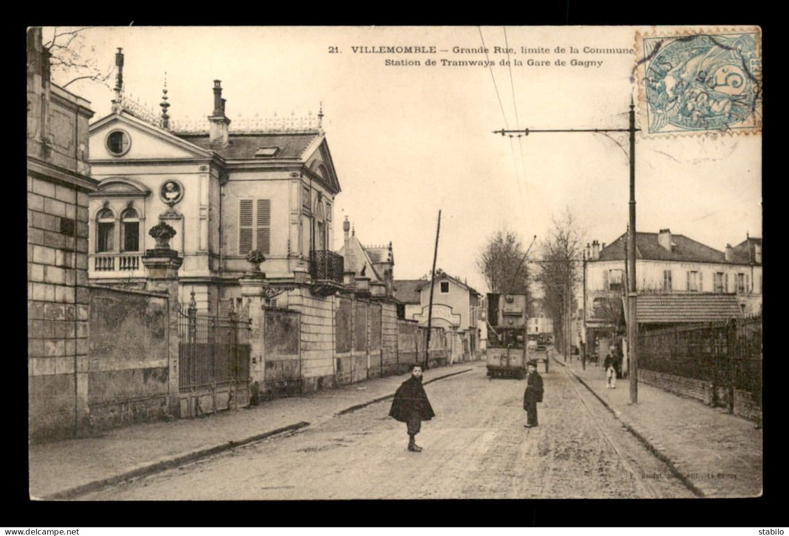 93 - VILLEMOMBLE - GRANDE RUE - STATION DES TRAMWAYS DE LA GARE DE GAGNY - Villemomble