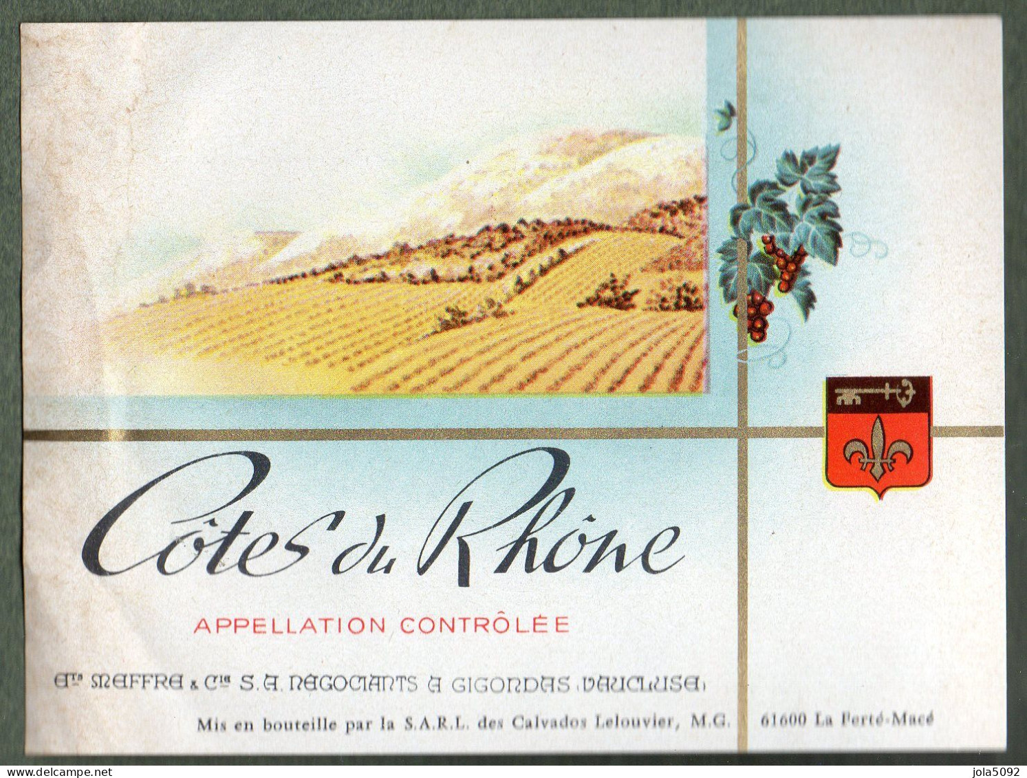 Etiquette Vin Côtes Du Rhone - GIGONDAS - Côtes Du Rhône