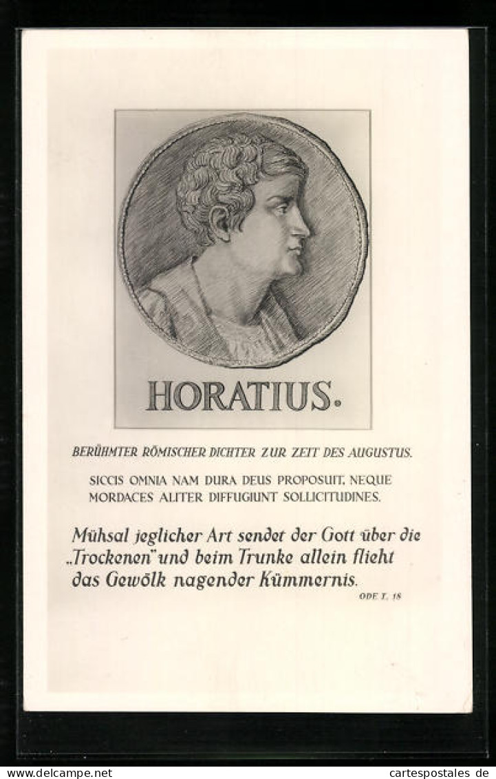 AK Römischer Dichter Horatius  - Escritores