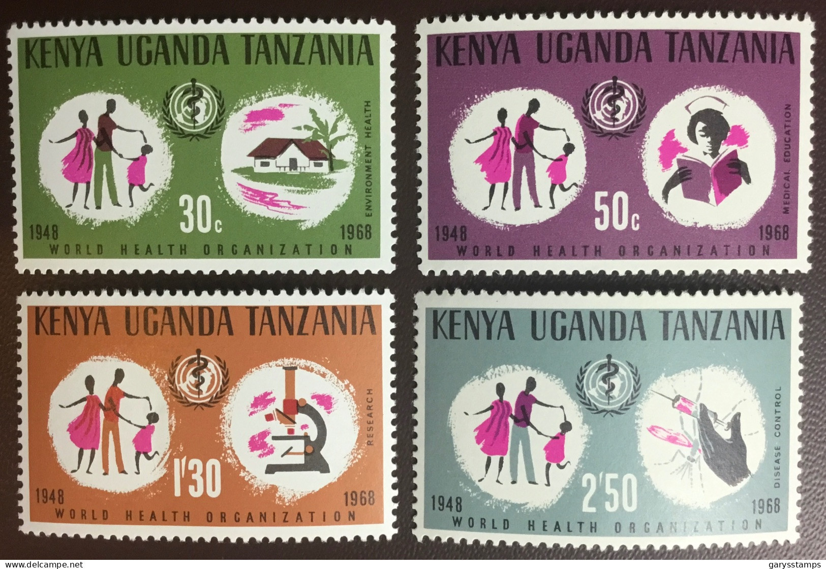 Kenya Uganda Tanzania 1968 WHO Anniversary MNH - Kenya, Oeganda & Tanzania