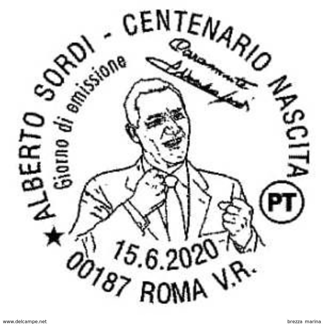 ITALIA - Usato - 2020 - 100 Anni Della Nascita Di Alberto Sordi, Attore – Ritratto - B - 2011-20: Used
