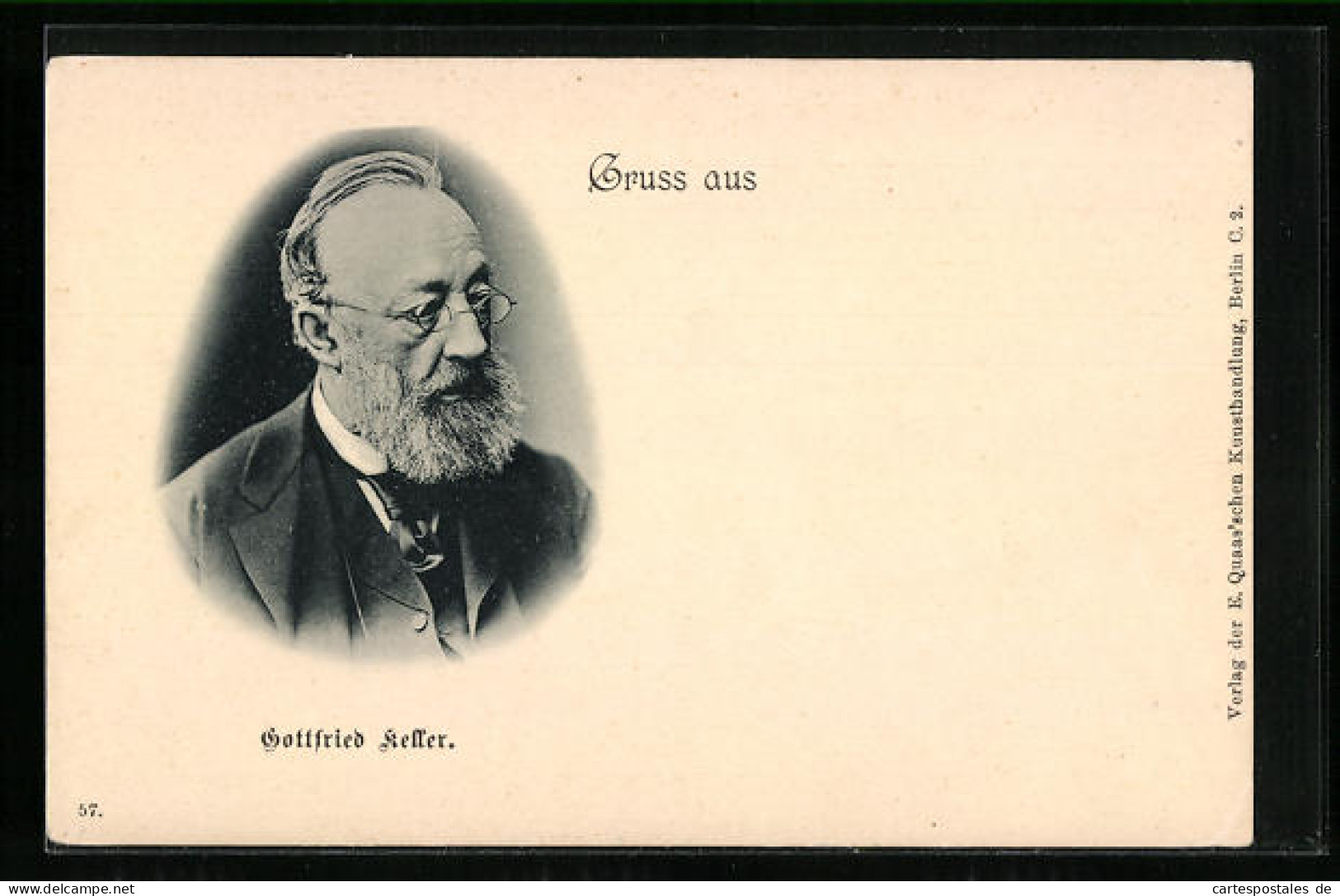 AK Gottfried Keller Im Halbprofil  - Ecrivains