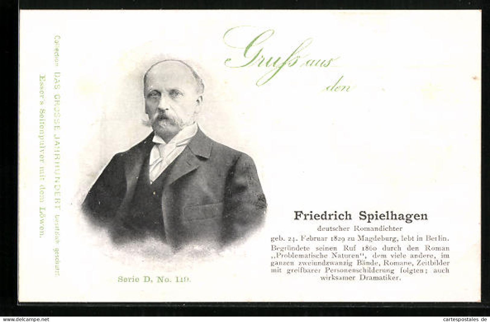 AK Friedrich Spielhagen, Deutscher Romandichter  - Ecrivains