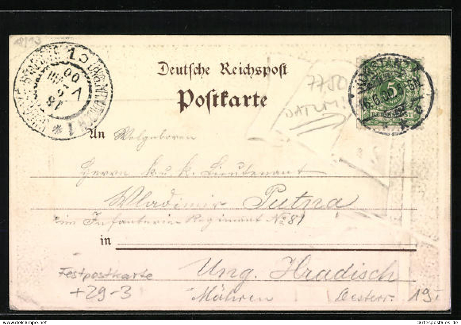Passepartout-Lithographie Konstanz, Bodenseefest 1900 - Teilansicht Mit Schiff, Deutsche Nationalflagge An Schiffsmast  - Autres & Non Classés