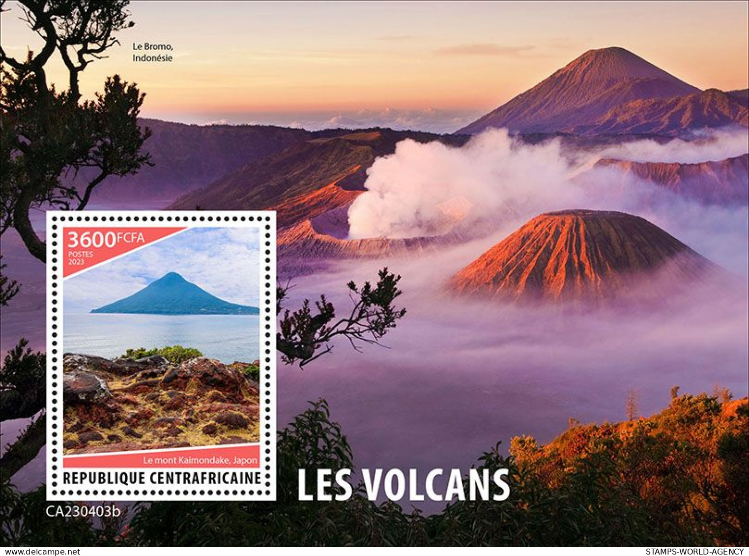 2024-04 - CENTRAL AFRICAN - VULCANOES                  1V  MNH** - Vulcani