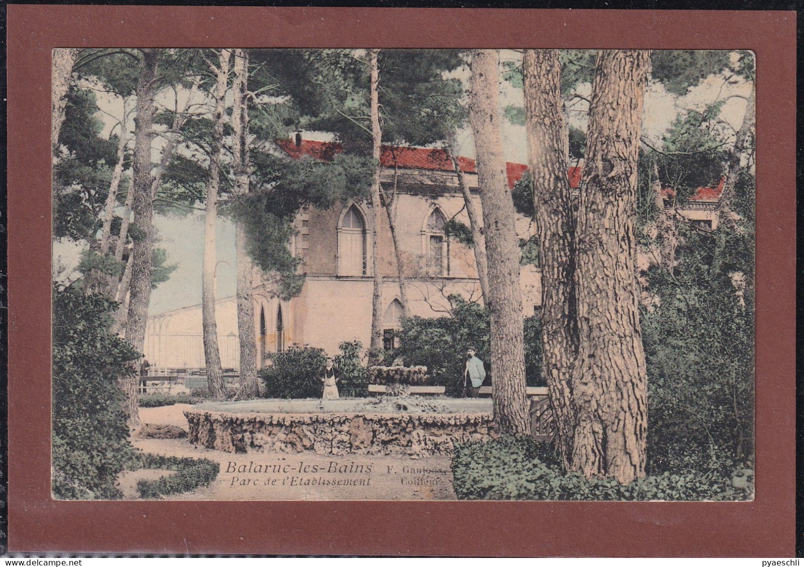 Balaru - Les - Bains / Parc De L'établissement / F.Gaujoux Coiffeur 1906 - Autres & Non Classés