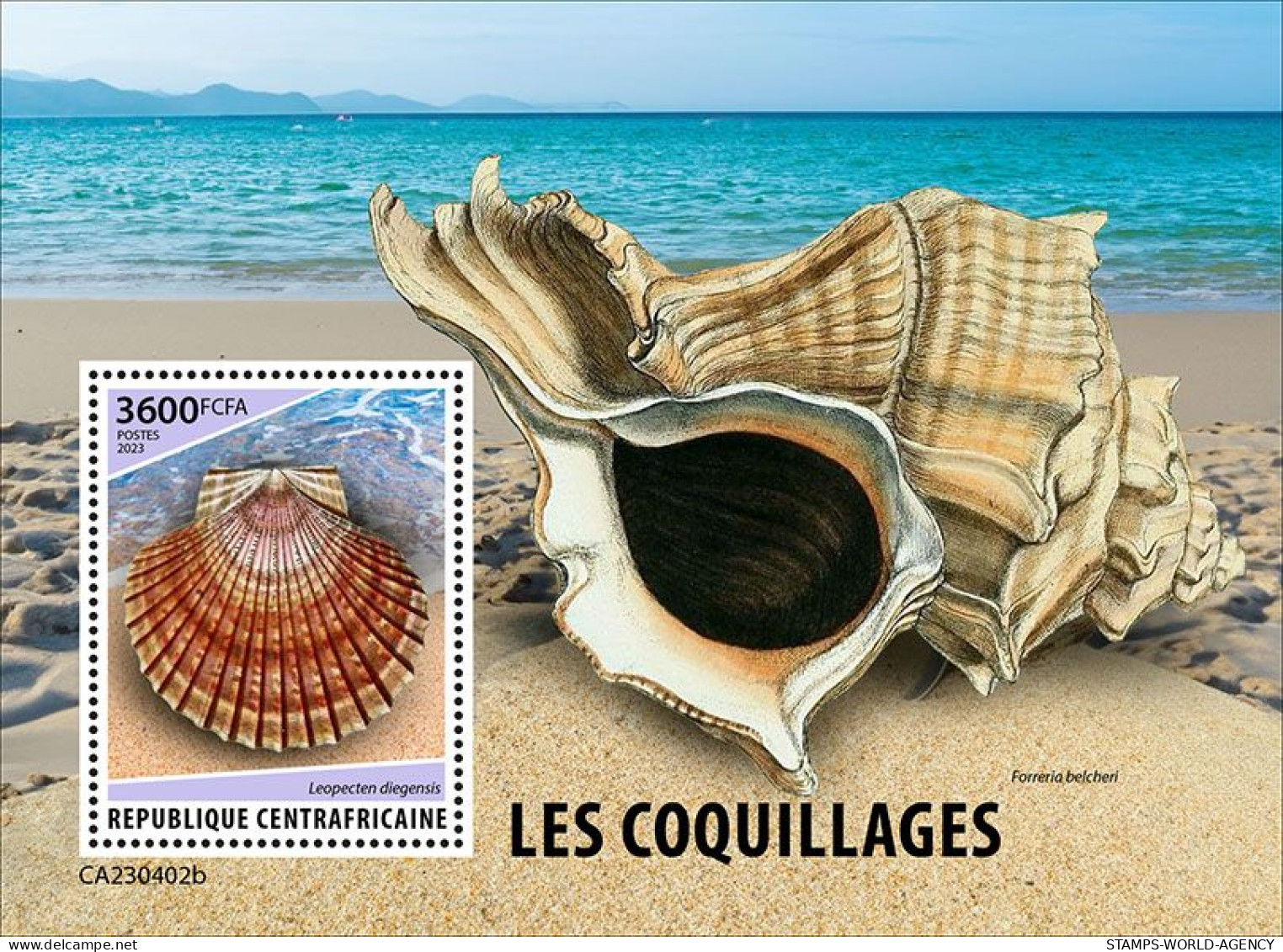 2024-04 - CENTRAL AFRICAN - SHELLS                  1V  MNH** - Coquillages