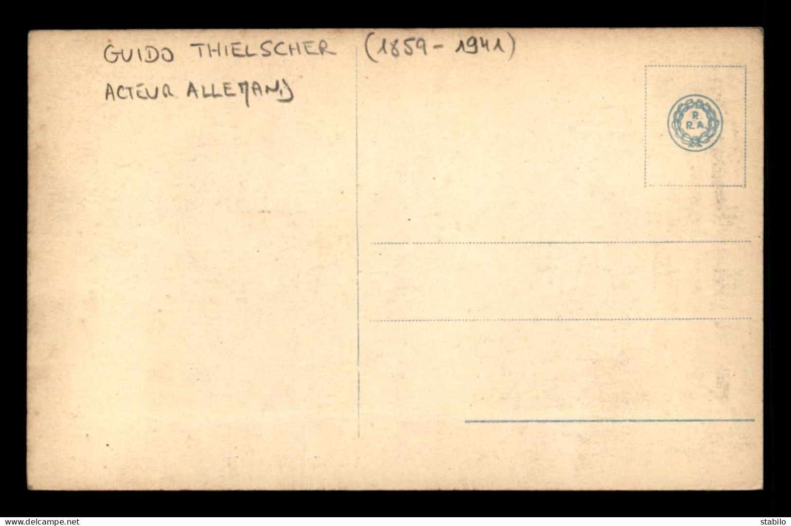 ARTISTES - GUIDO THIELSCHER (1859-1941) - ACTEUR ALLEMAND - Artistes