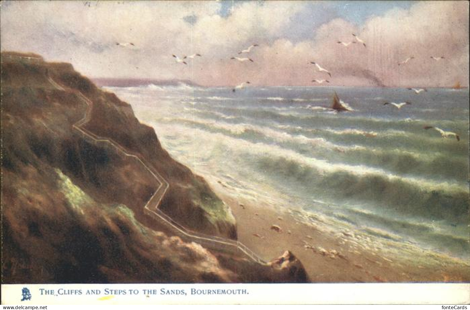 11384474 Bournemouth UK Cliffs Steps Sands  - Sonstige & Ohne Zuordnung