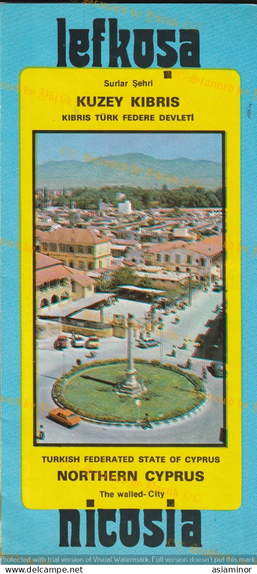 Turkish Federated State Of Northern Cyprus - Nicosia. Original. Turkish English. Tourism Brochure. 1977 [15x21 Cm.] * - Dépliants Touristiques