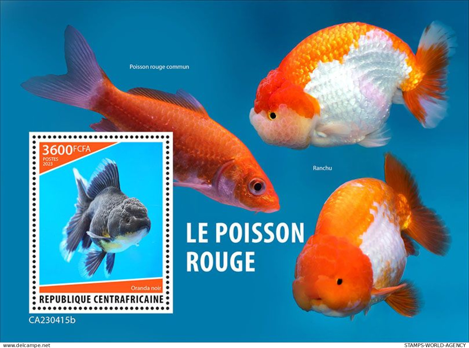 2024-04 - CENTRAL AFRICAN - GOLDFISH                  1V  MNH** - Fische