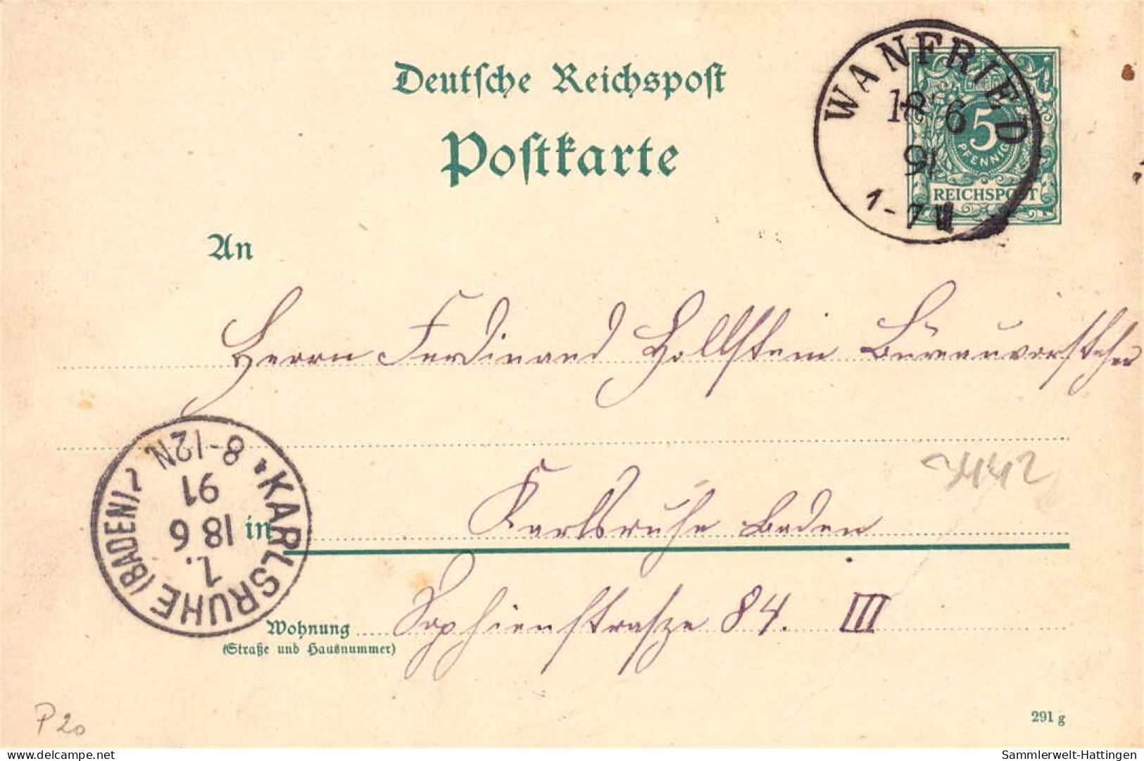 604207 | Sauberer Abschlag Des Poststempels Auf Ganzsache,  | Wanfried (W - 3442), -, - - Briefe U. Dokumente