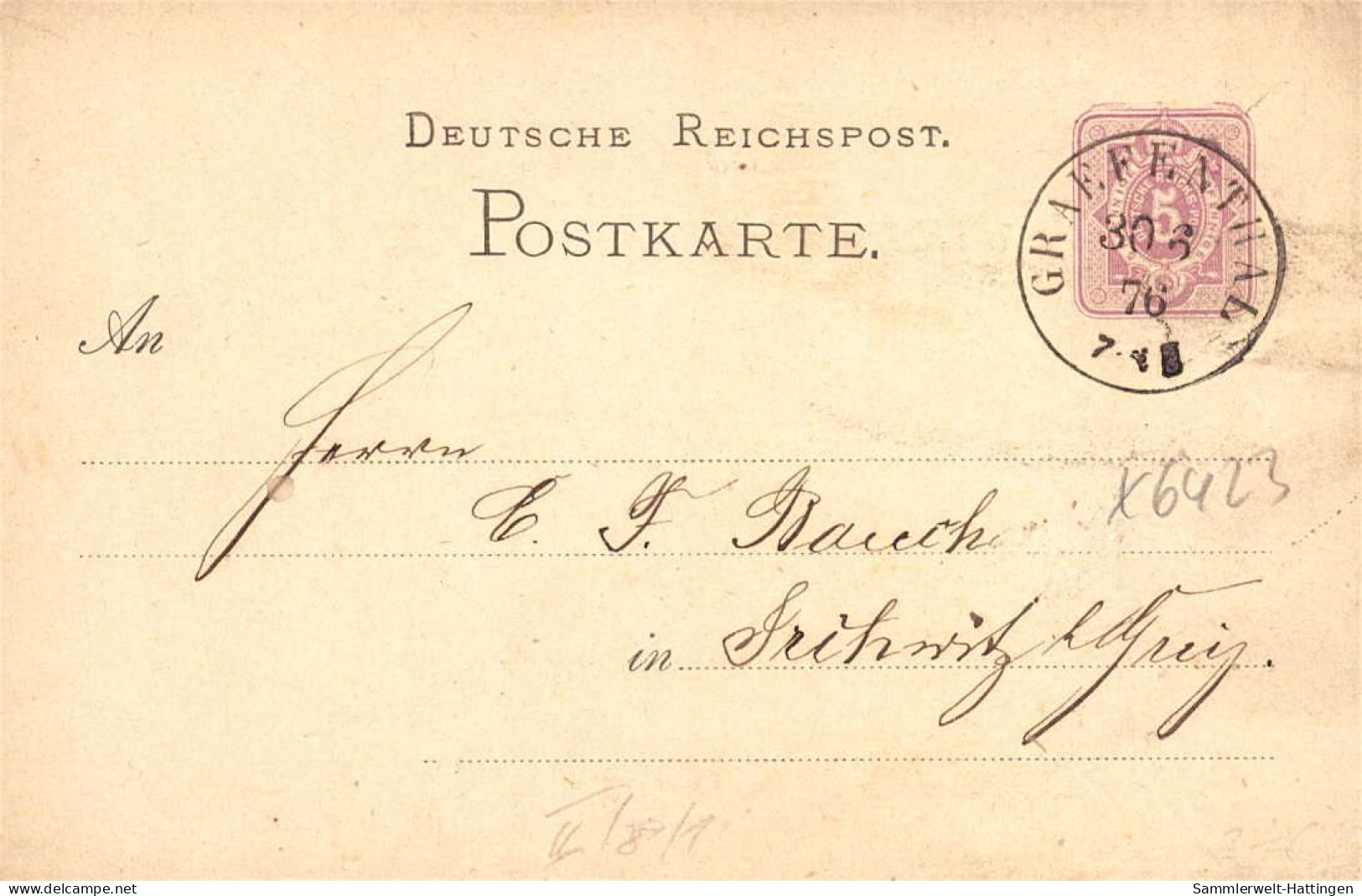 604213 | Sauberer Abschlag Des Poststempels Auf Ganzsache,  | Gräfenthal (O - 6423), -, - - Cartas & Documentos