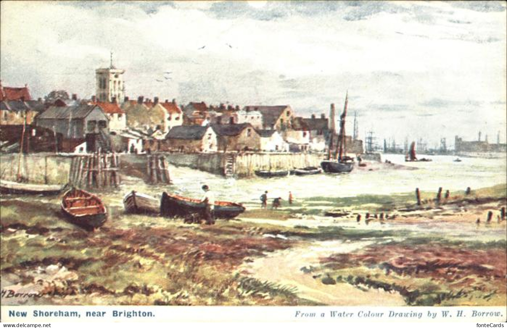 11384382 Brigthon Water Colour Drawing W. H. Borrow New Shoreham Brighton - Other & Unclassified
