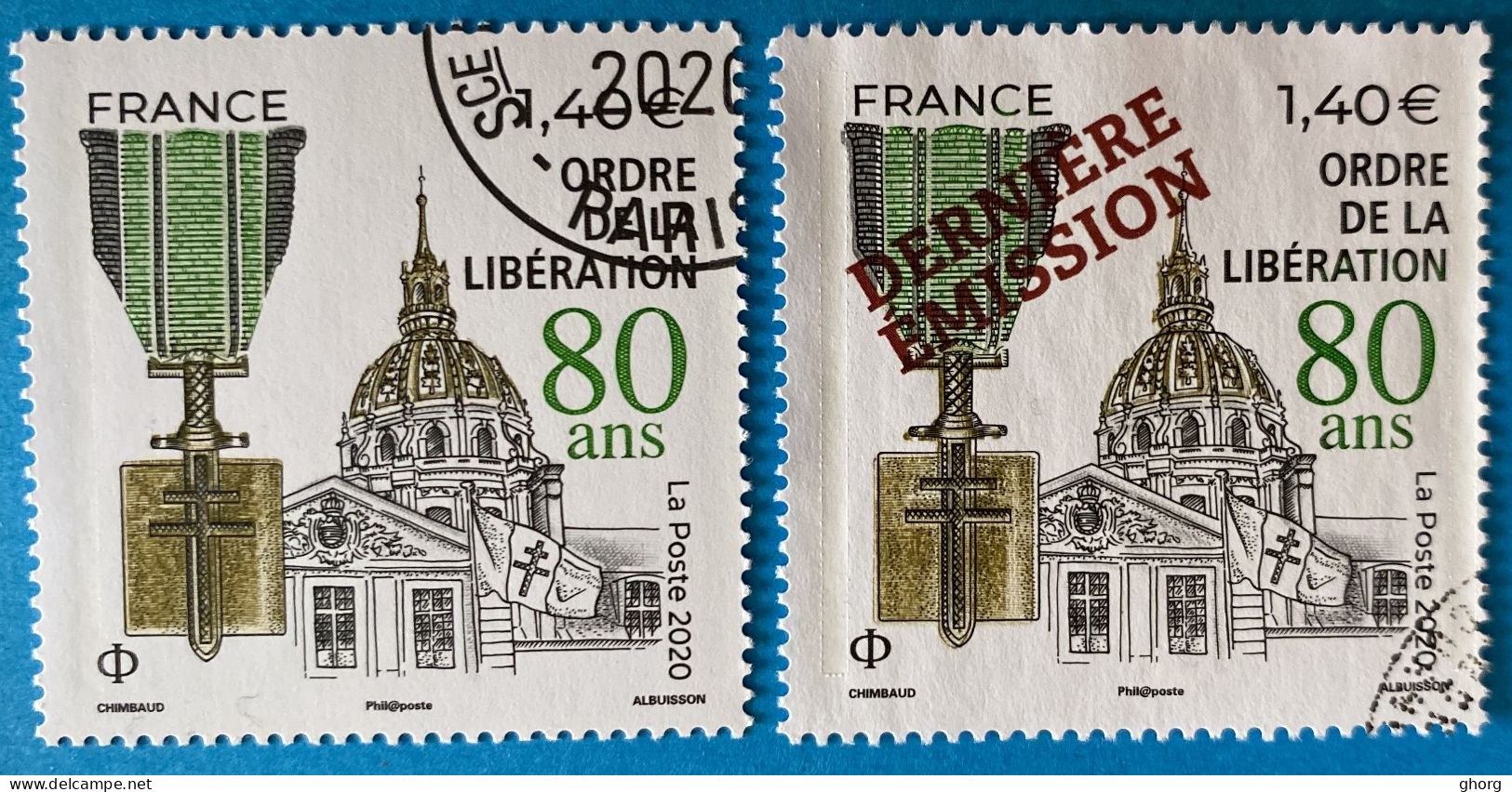 France 2021 : 80e Anniversaire De L'Ordre De La Libération N° 5458 à 5458A Oblitéré - Used Stamps