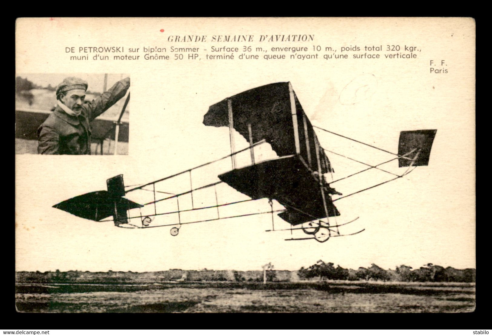 AVIATION - DE PETROWSKI SUR BIPLAN SOMMER - ....-1914: Précurseurs