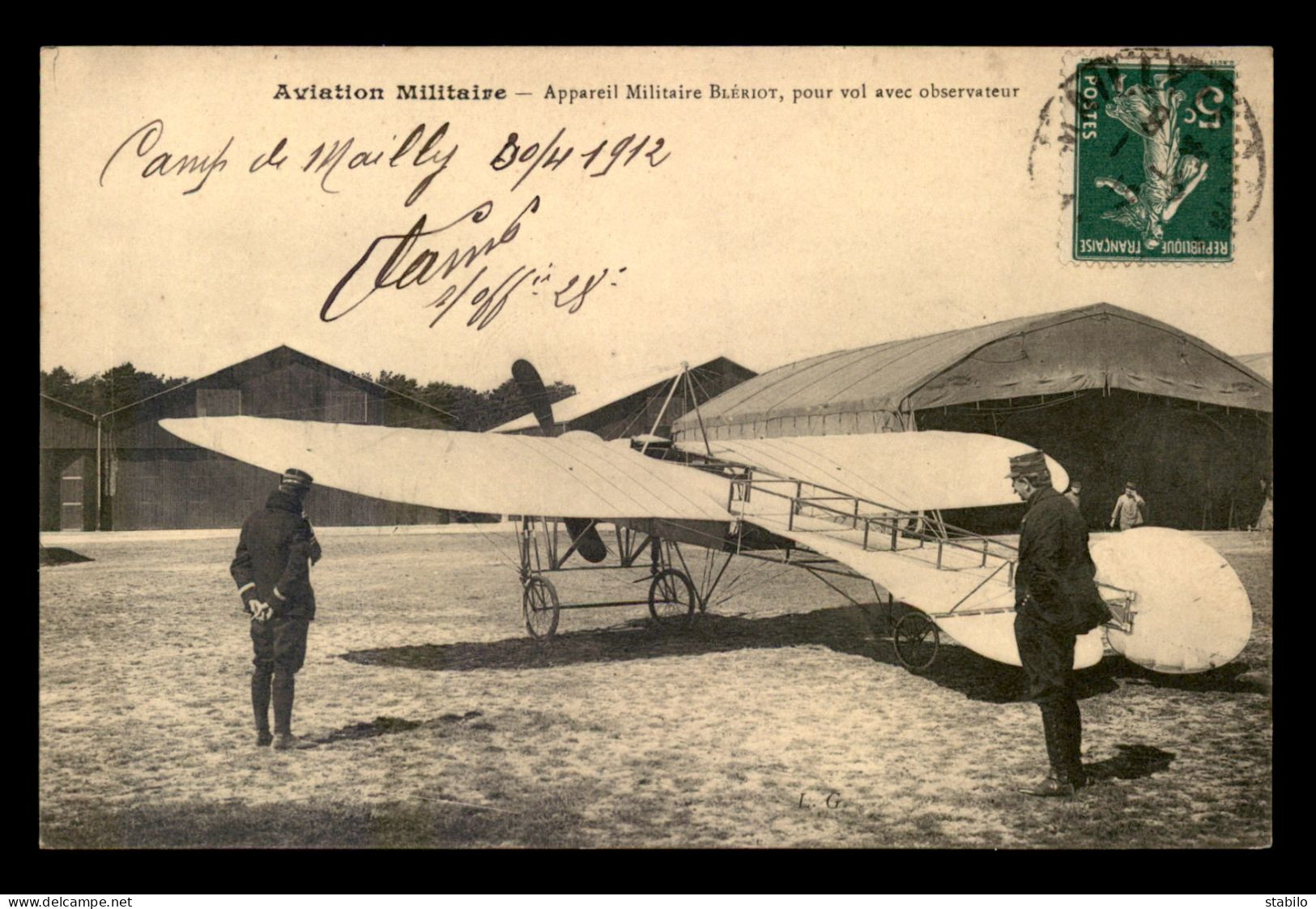 AVIATION - APPAREIL MILITAIRE BLERIOT POUR VOL AVEC OBSERVATEUR - ....-1914: Vorläufer