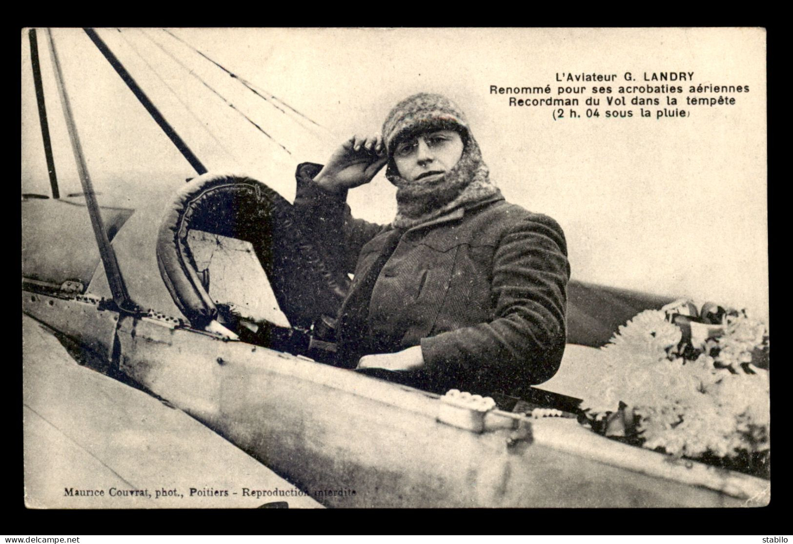 AVIATION - G. LANDRY RECORDMAN DU VOL DANS LA TEMPETE - ....-1914: Précurseurs