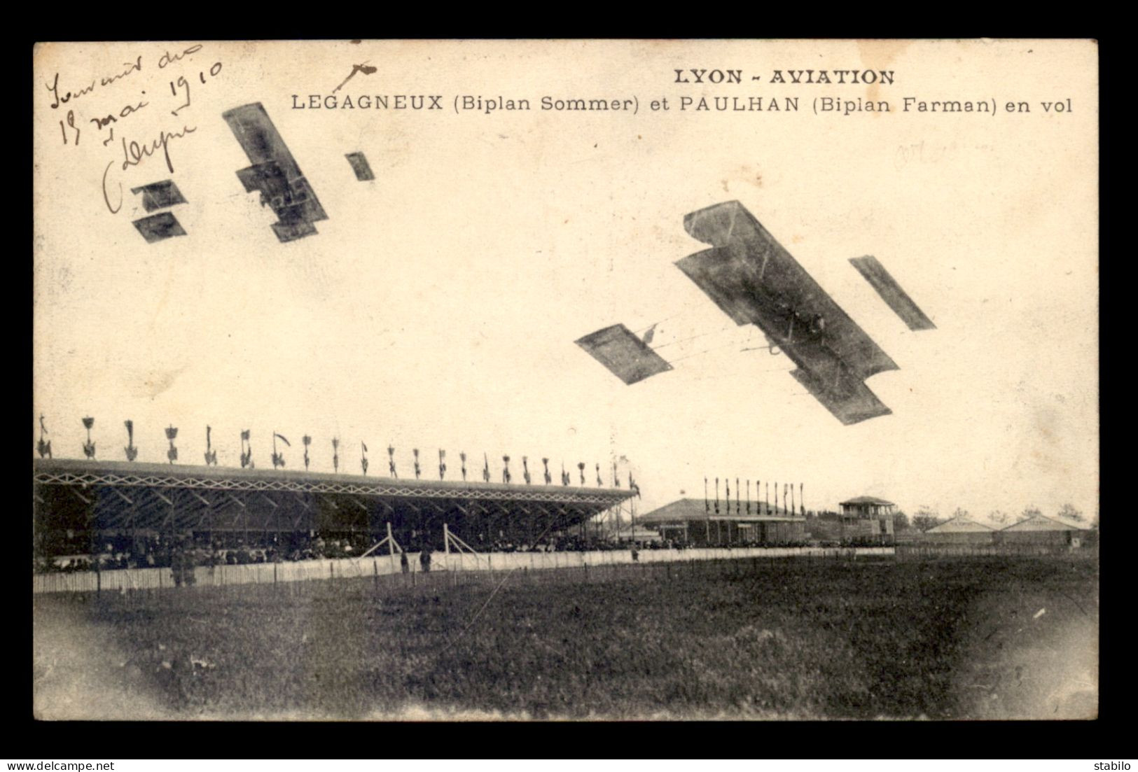 AVIATION - LEGAGNEUX SUR BIPLAN SOMMER ET PAULHAN SUR BIPLAN FARMAN - ....-1914: Précurseurs