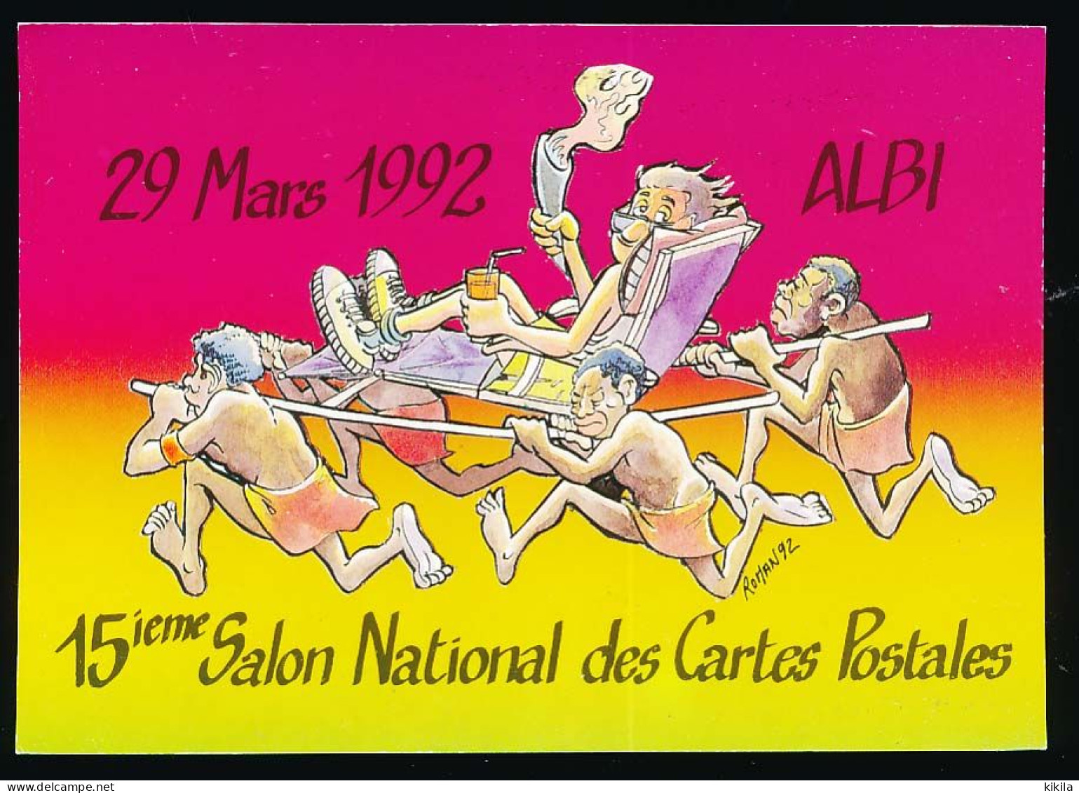 CPSM / CPM 10.5 X 15 Tarn ALBI 15° Salon Cartes Postales 29-03-1992 Illustrateur Michel Roman Flamme Jeux Olympiques - Albi