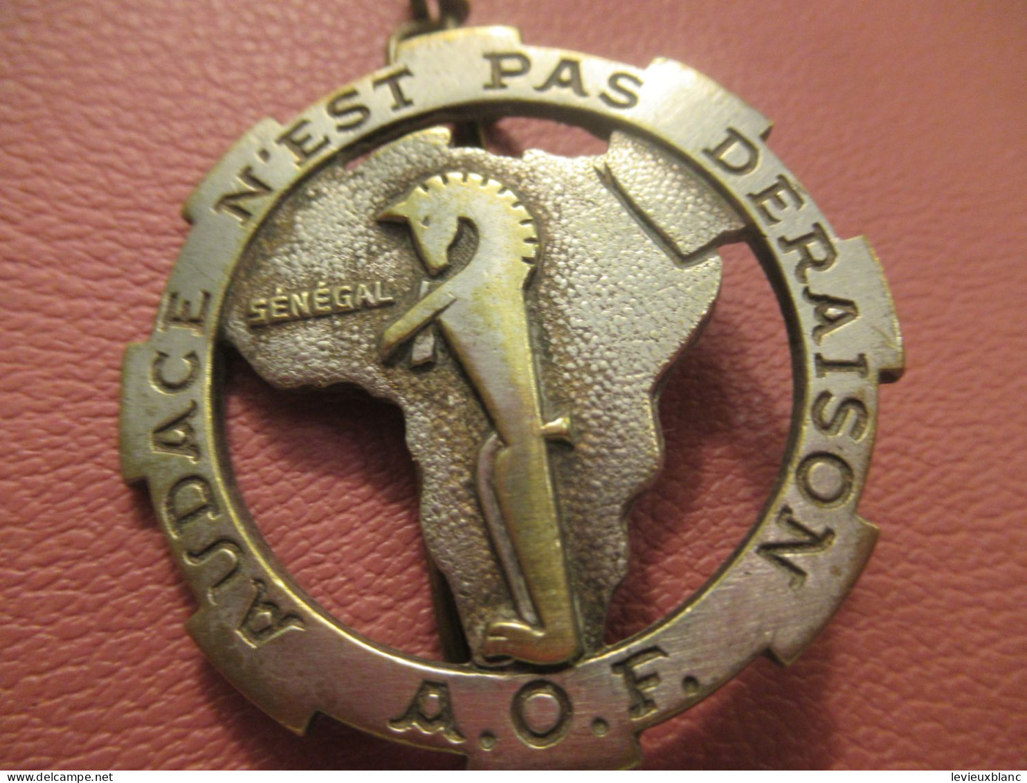 Insigne De Régiment/12éme RCA  AOF/Sénégal/ Audace N'est Pas Déraison/ Drago G1107 / Vers 1950-60 ?                PUC72 - Army