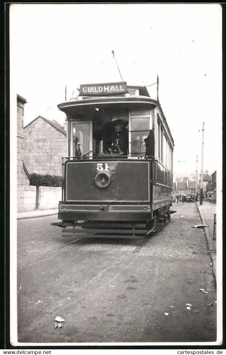 Photo Burrows, Ansicht Bath, Oldfield Park, Strassenbahn-Triebwagen Nr. 51 Richtung Guildhall  - Places